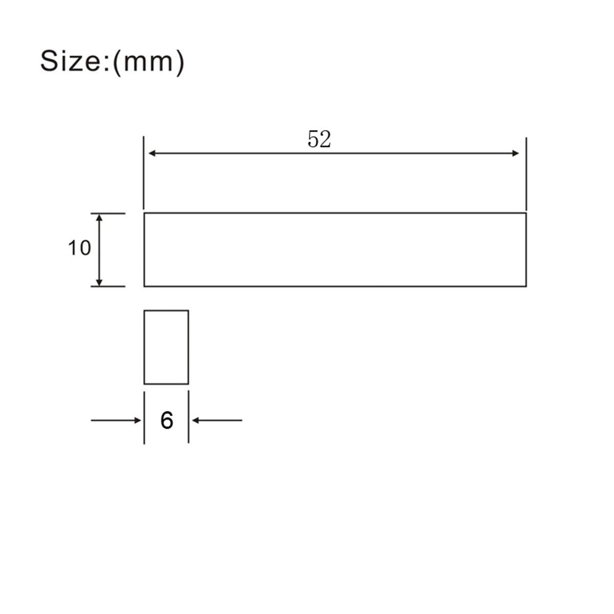 6Pcs Bone Guitar Nuts Blank For Electric Bass Acoustic Classical Guitar Mandolin Banjo Ukulele Nut Blank,52X6X10Mm,Musicone