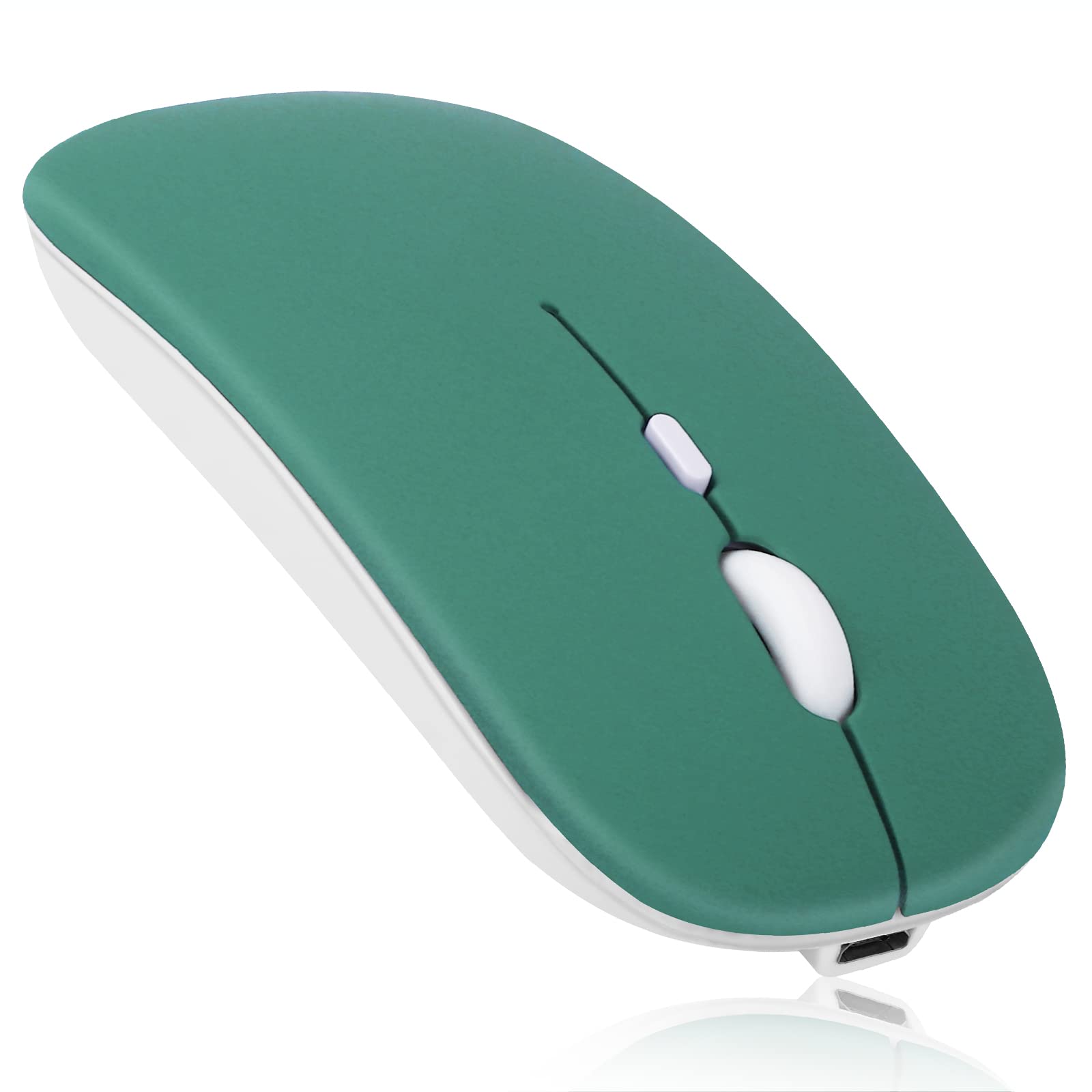 Urbanx 2.4Ghz & Bluetooth Mouse, Rechargeable Wireless Mouse For Samsung Galaxy Tab S8+ S8 S7+ S7 Fe S6 S5E Bluetooth Wireless Mouse For Laptop/Pc/Mac/Ipad Pro/Computer/Tablet/Android Jade Green