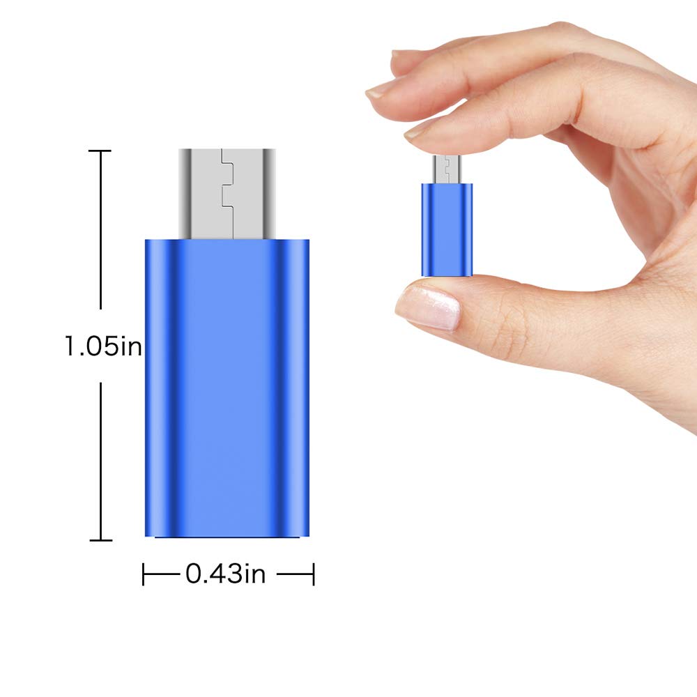 Jxmox Usb C To Micro Usb Adapter, (4 Pack) Type C Female To Micro Usb Male Convert Connector Support Charge Data Sync Compatible
