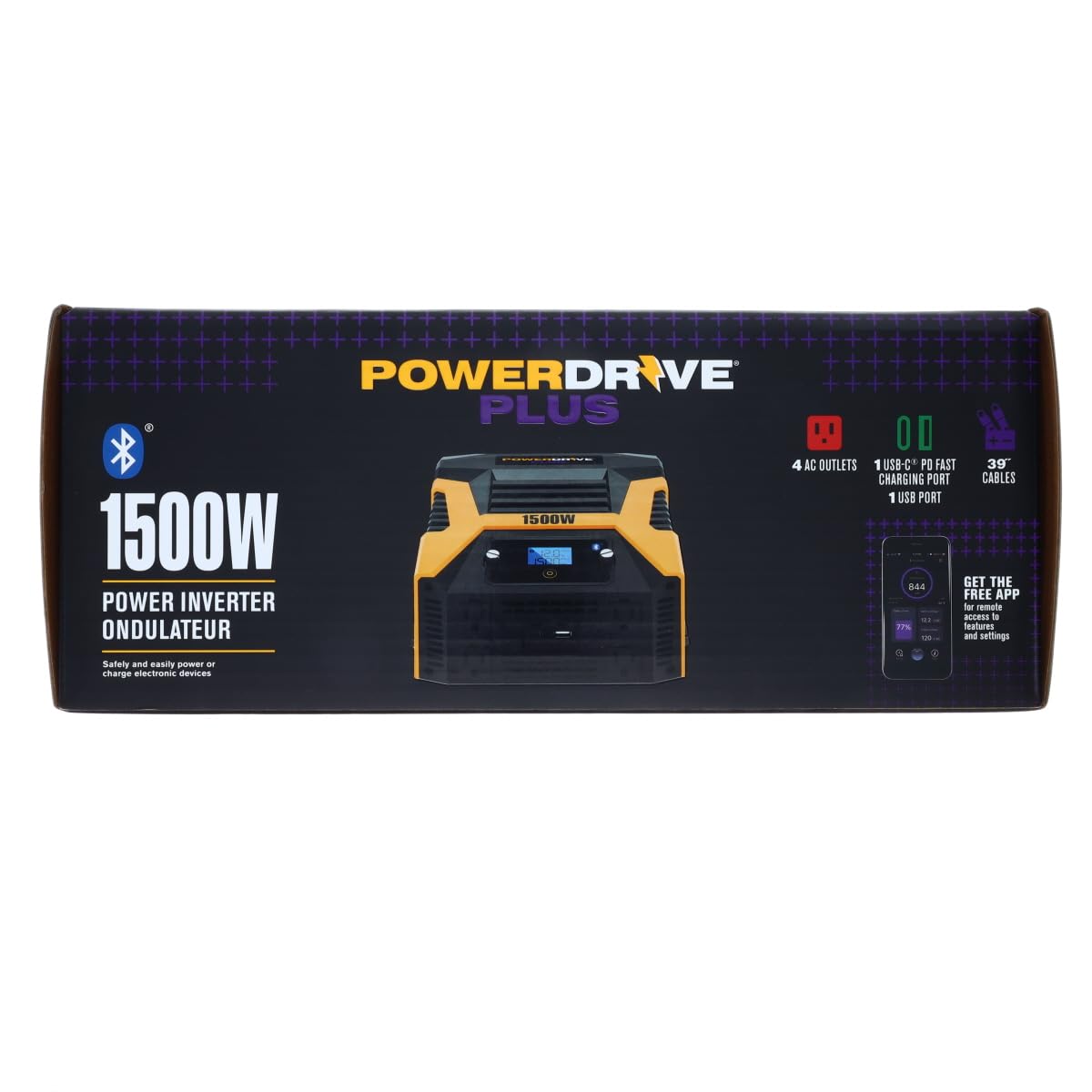 Powerdrive Plus Pwd1500P 1500 Watt Power Inverter With Bluetooth(R) Wireless Technology And Remote Control
