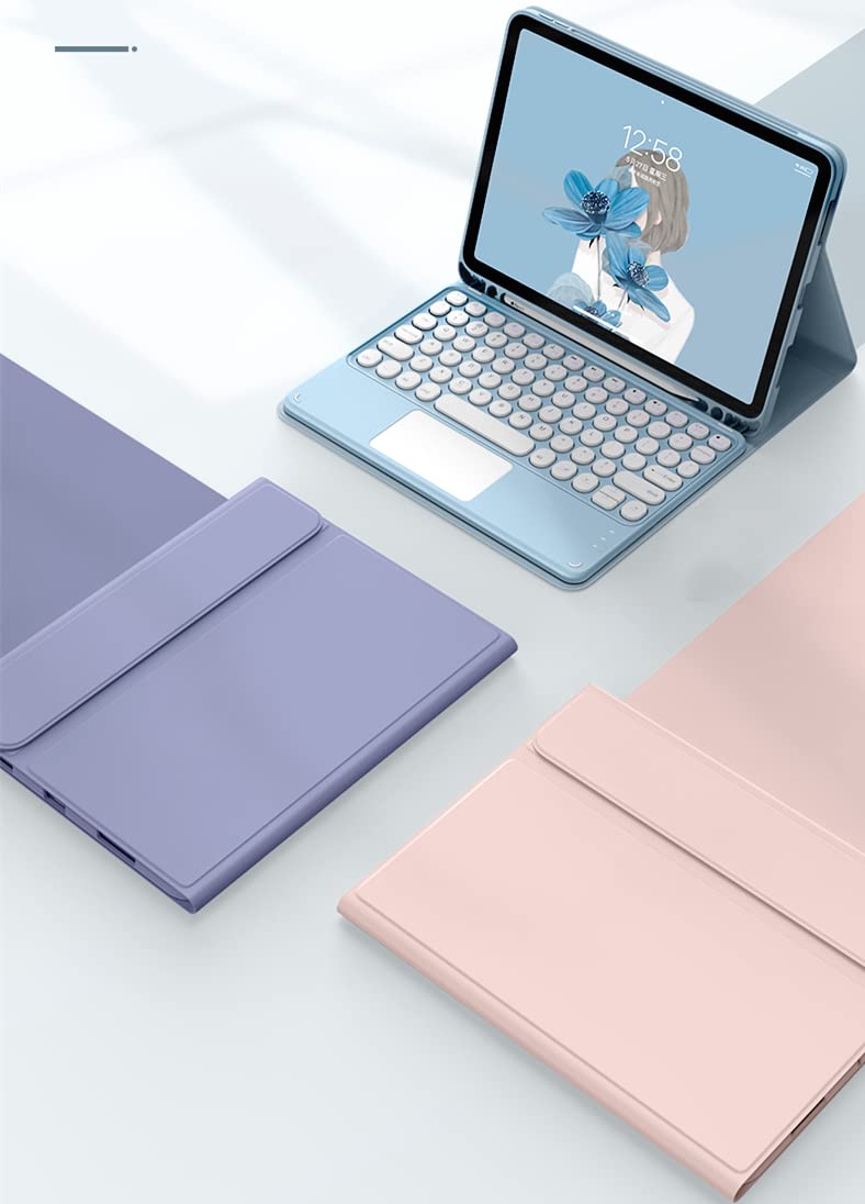 Anmengxinling Keyboard Case For Mini 5/Mini 4 Touchpad Detachable Keyboard With Pencil Holder  Slim Leather Folio Smart Cover Fo