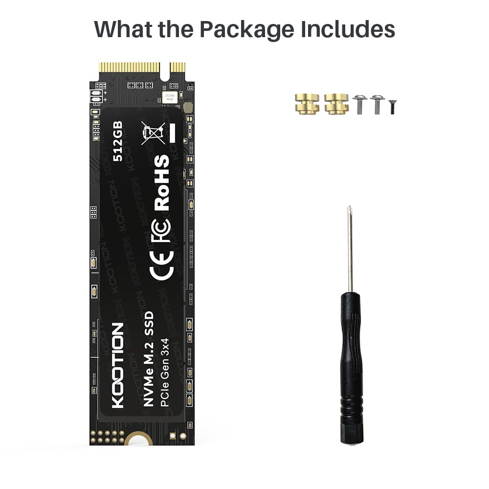 Kootion 512Gb Pcie 3.0 M.2 Internal Solid State Drive Pcle 3.0X4 Ssd Nvme M.2 2280 Internal Ssd Up To 2900Mb/S Pcie Gen 3 Nvme S