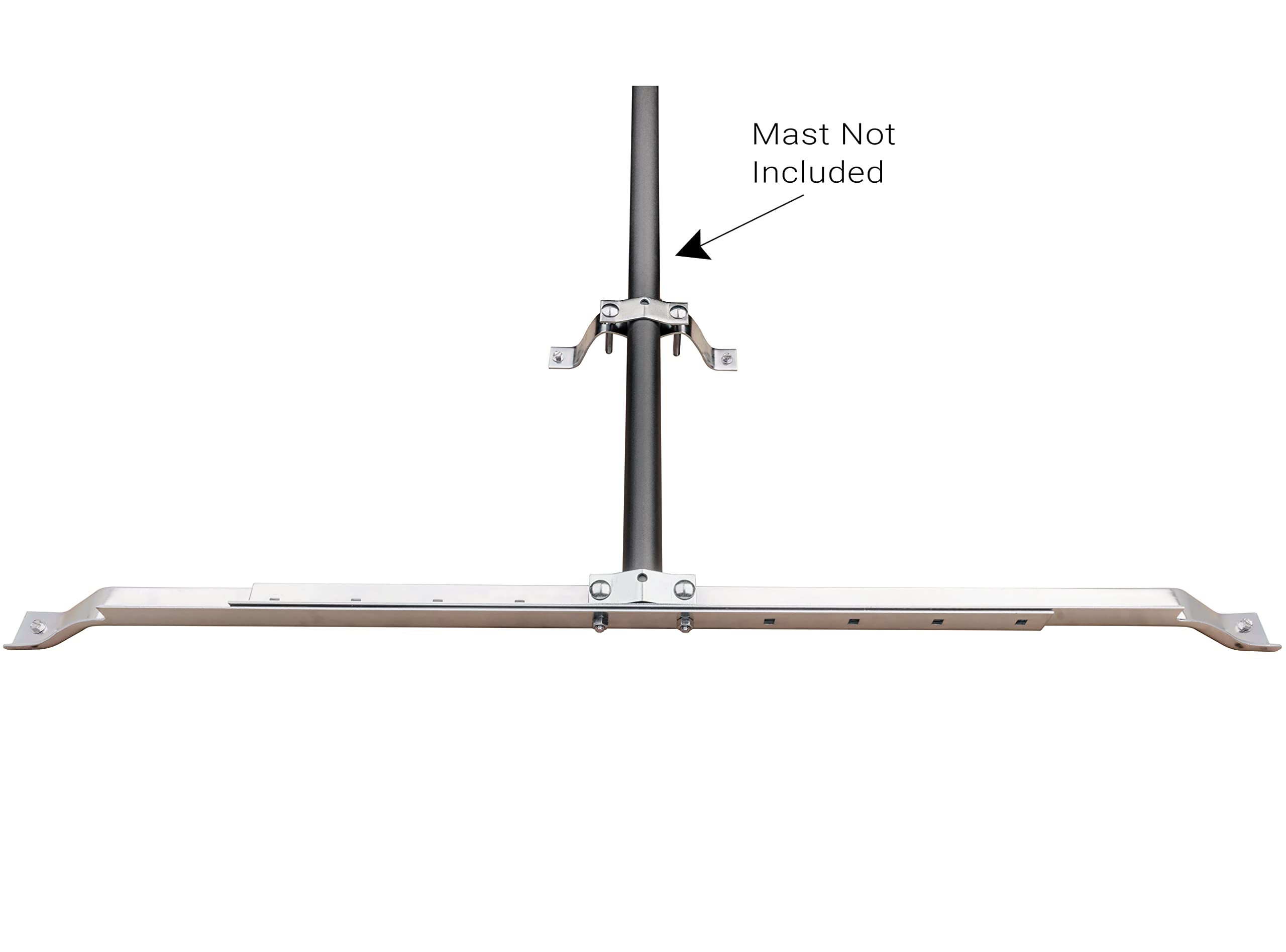 Channel Master Adjustable Eave Mount - Sturdy Steel Bracket For Secure Tv Antenna & Mast Installation, Supports Masts/Poles, Up-