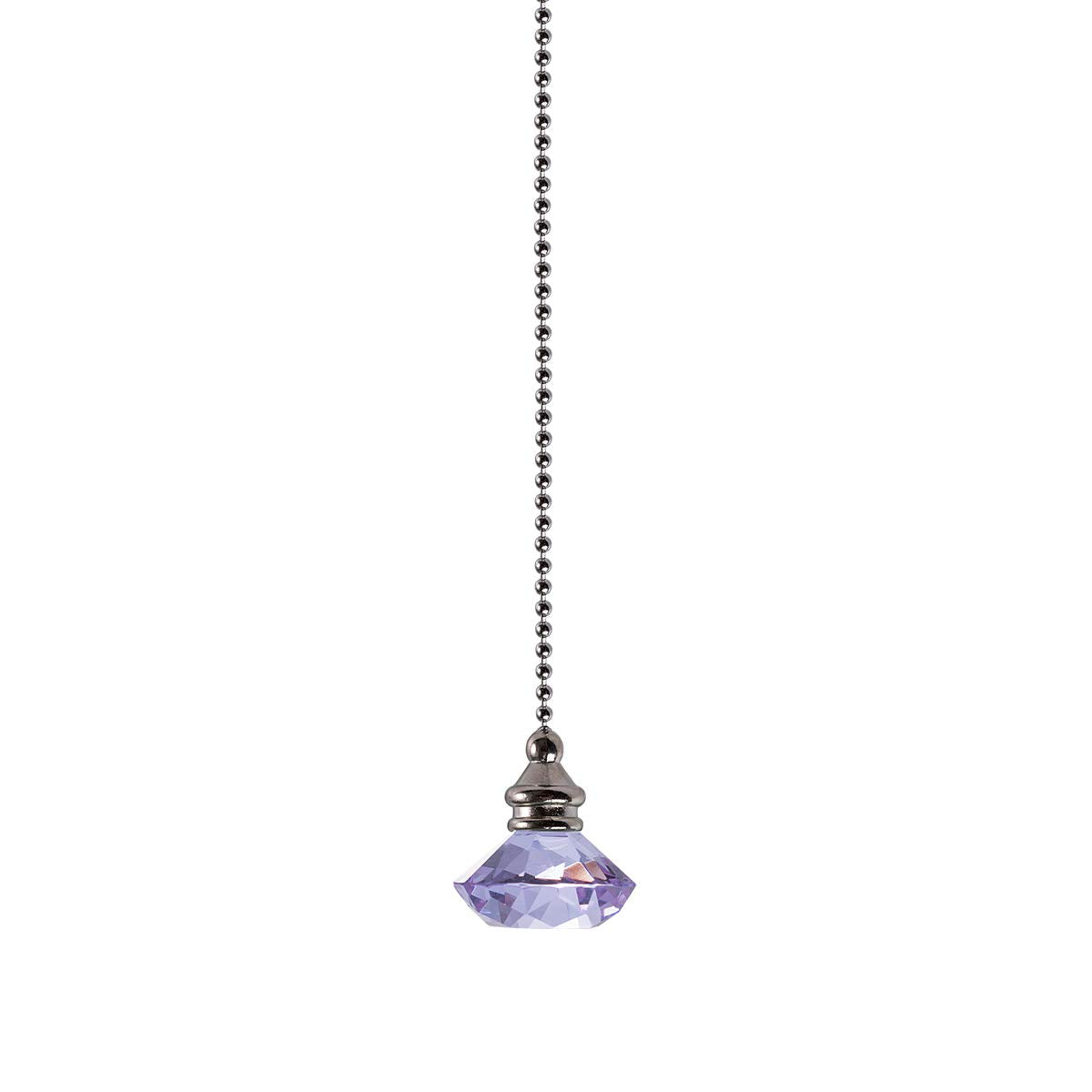 Ceiling Fan Pull Chain Set   2 Pieces Purple Diamond Fan Pull Chains 20 Inch Ceiling Fan Chain Extender With Chain Connector Hom