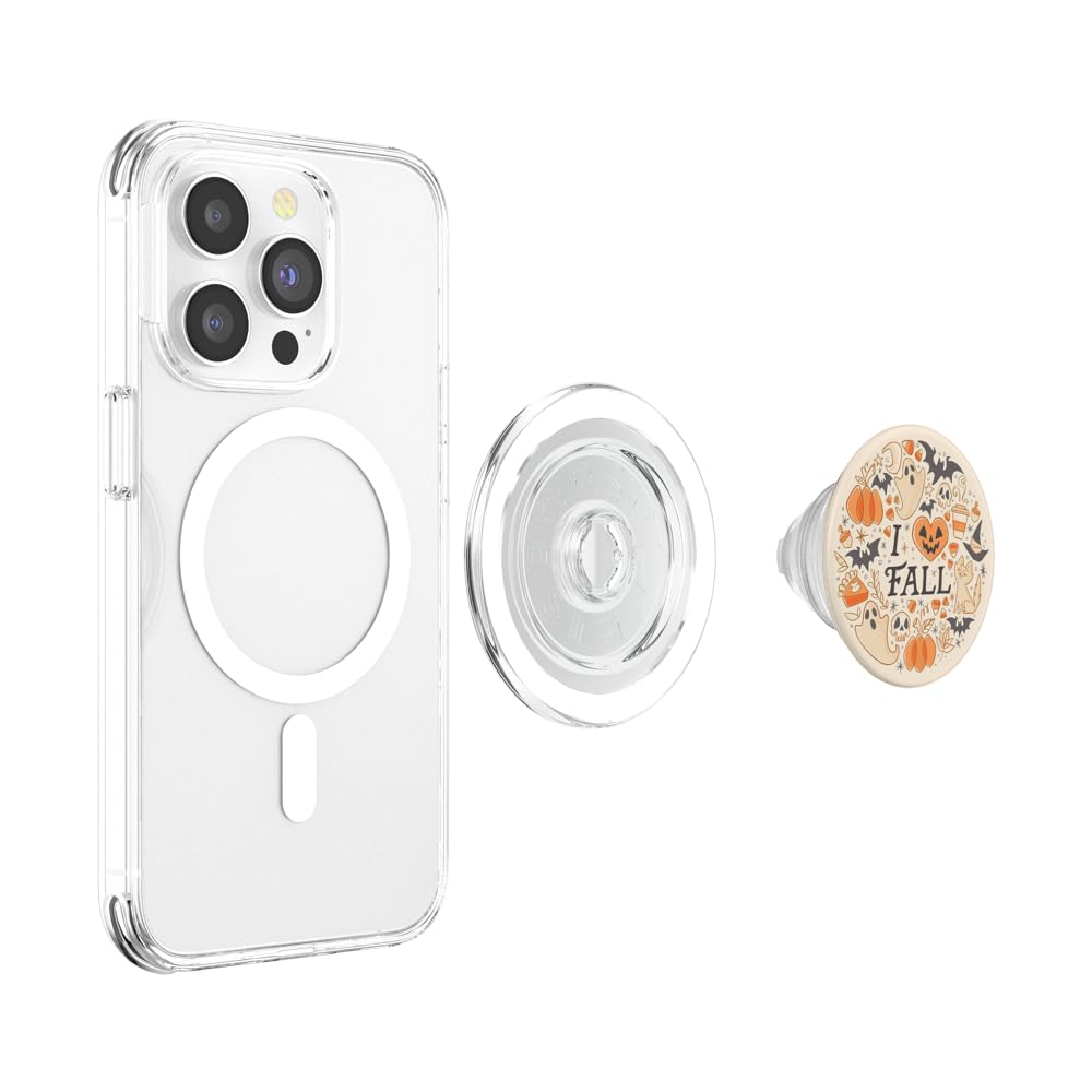 I Love Fall Season Pumpkin Cat Boo Skull Halloween Themed Popsockets Magsafe Popgrip For Iphone