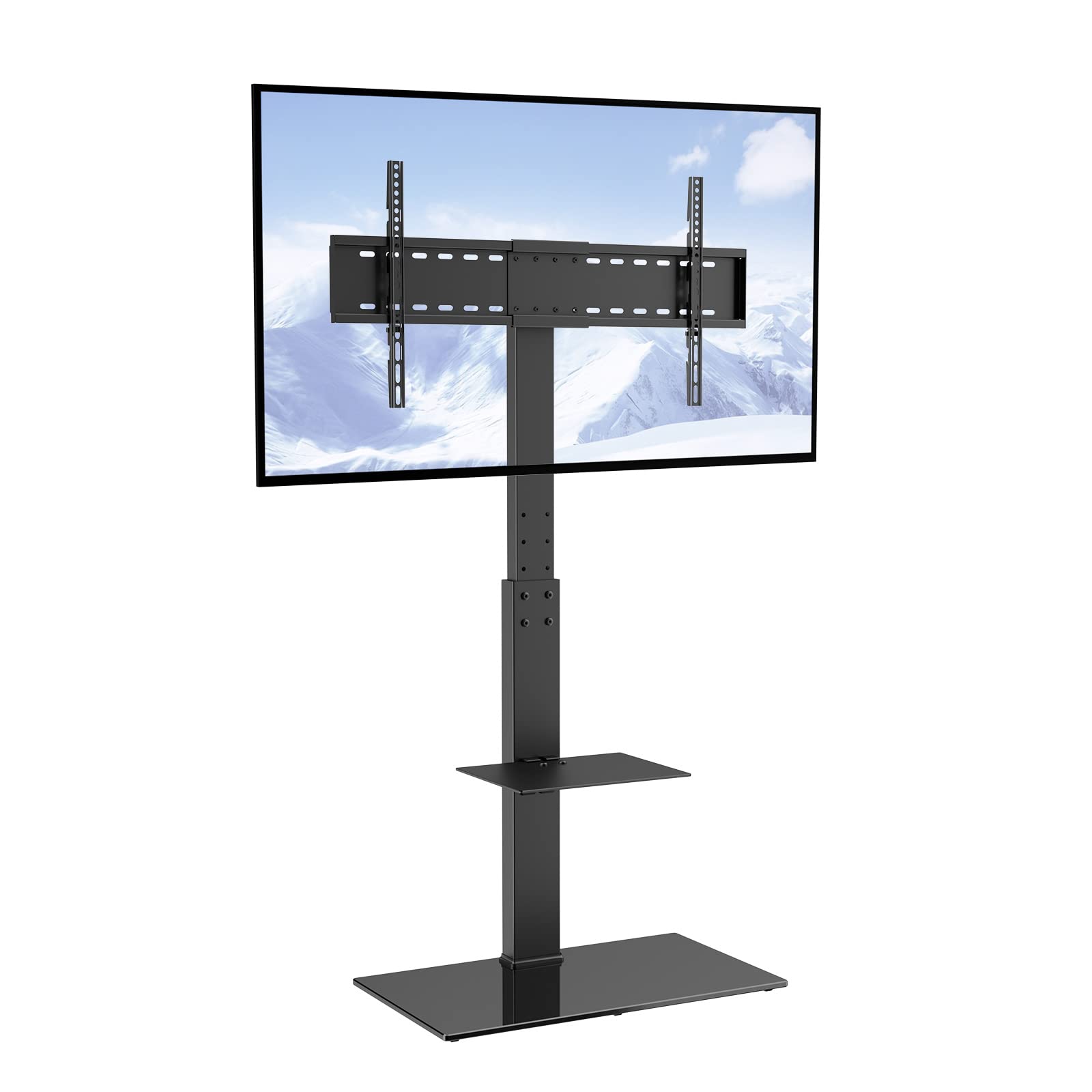 VEVOR TV Stand Mount, Swivel Tall TV Stand for 32-85 inch TVs Screen Holds up to 110lb, Height Adjustable Portable Floor TV Stan