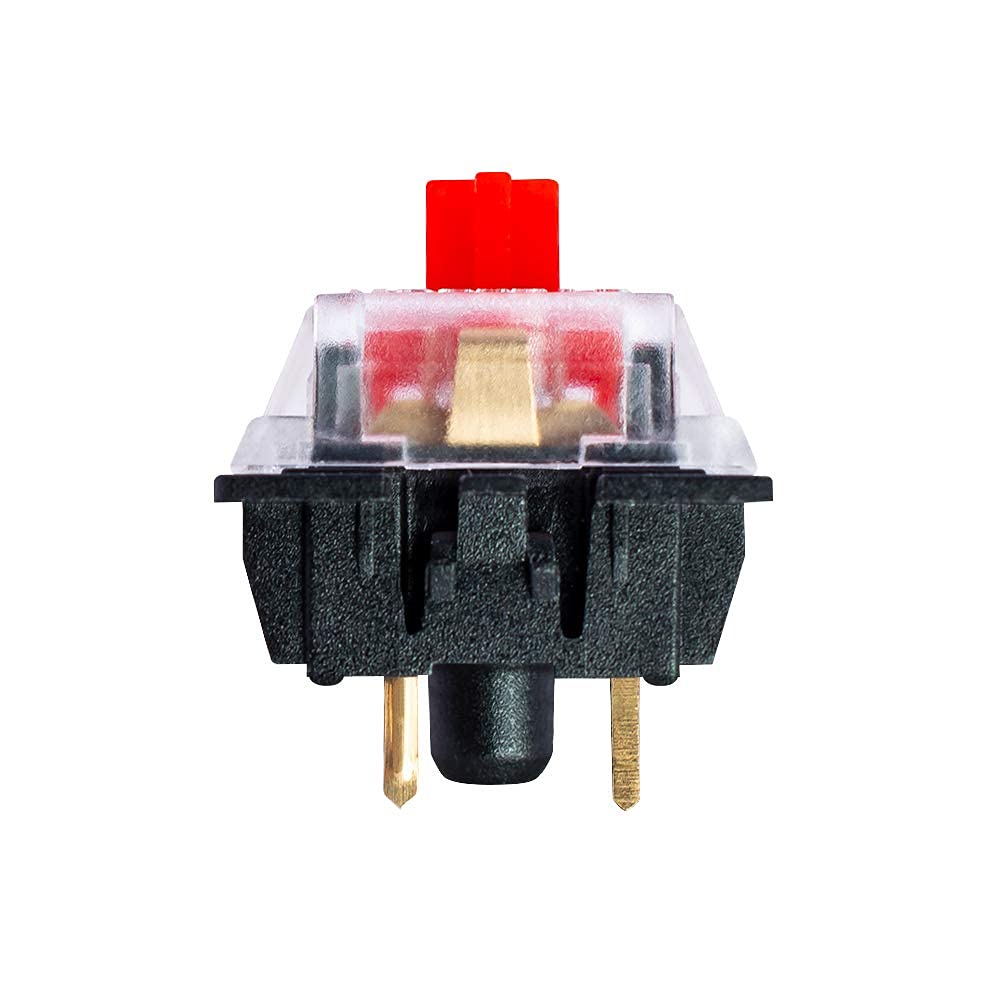 Granvela Gateron Ks 8 Red Switches For Mechanical Keyboards,3 Pin Black Shell Compatible With Smd Rgb Light,Cherry Mx Compatible