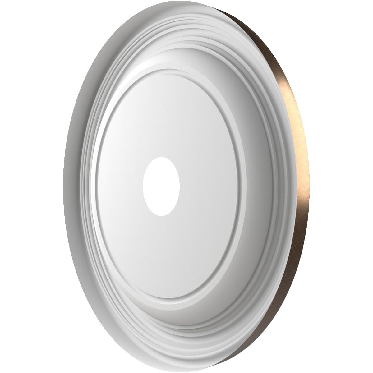22Od X 3 1/2Id X 1 1/2P Traditional Thermoformed Pvc Ceiling Medallion (Fits Canopies Up To 13 1/2), Metallic Antique Brass