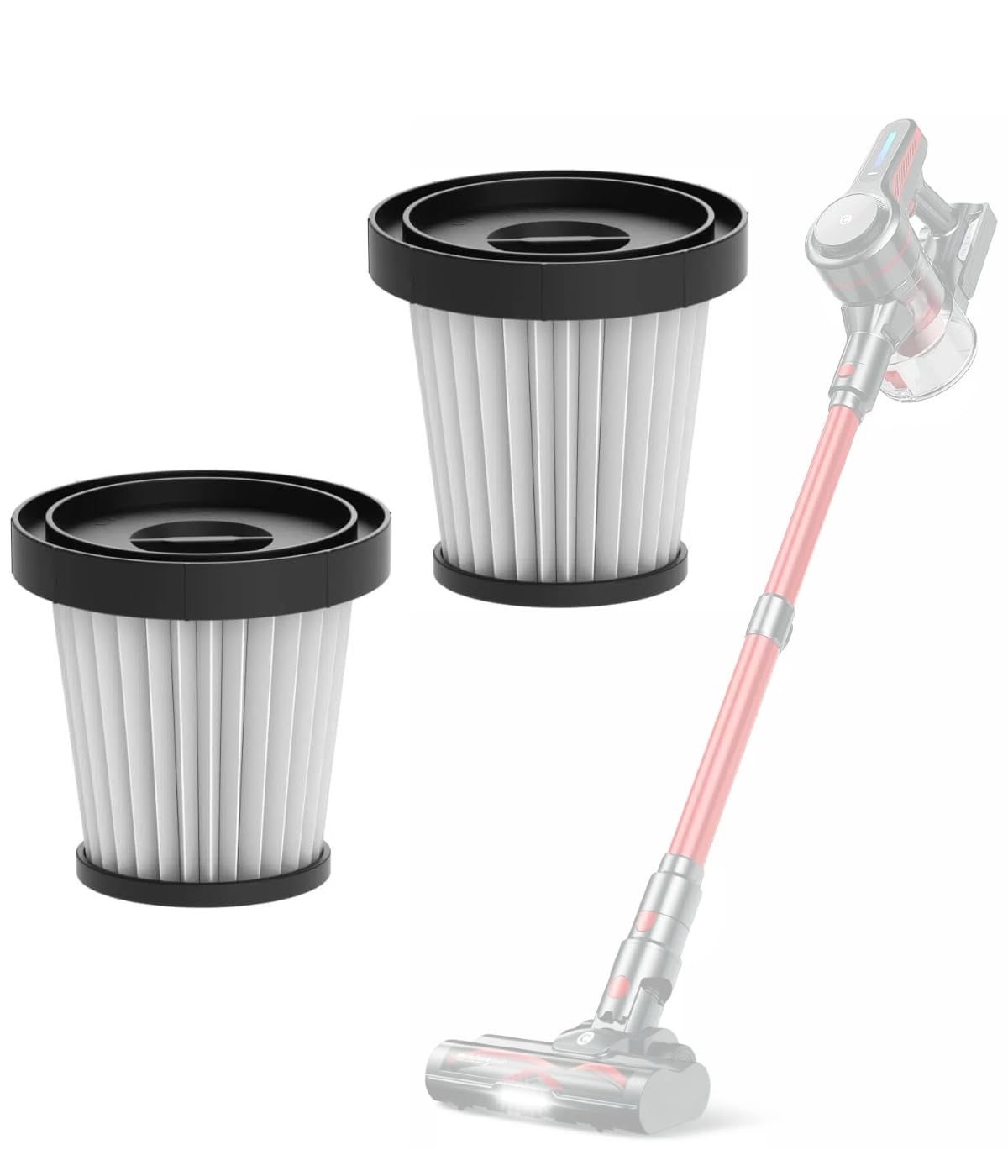 CHEBIO Washable HEPA Filter for A16 Cordless Vacuum Cleaner, Traps 99.97% of Dust Pollen Pet Dander, Compatible with CHEBIO A16 