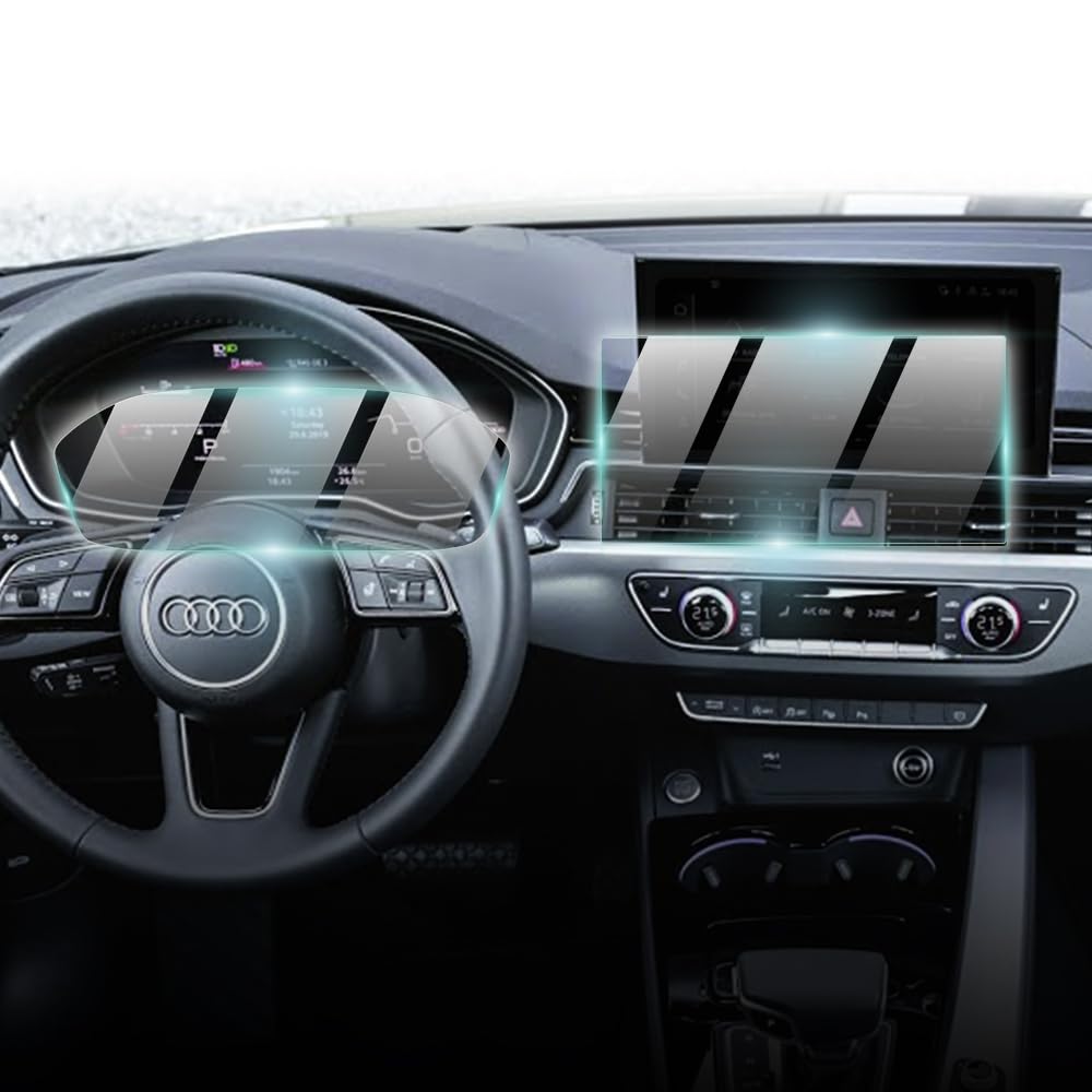 Ipg Proactive Made For Audi 2020-24 A4 A5 - Sportback 10.1 Inch Navigation + 12.3 Dashboard (2 Pieces) 9H Hardness Screen Protec