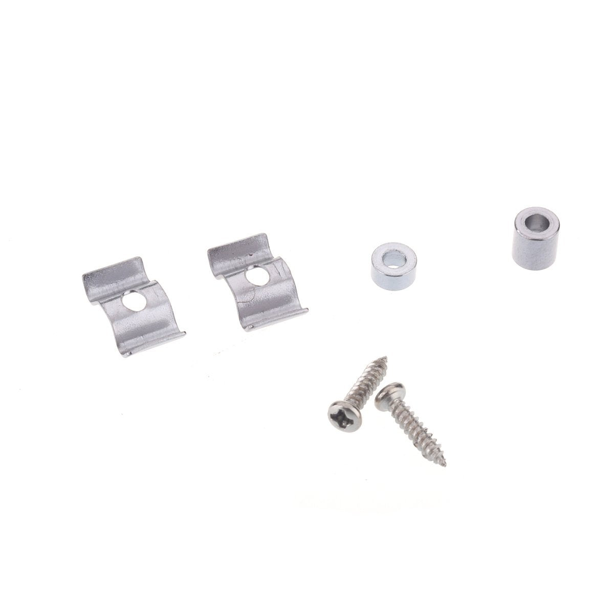 Musiclily Metal Vintage Style String Guides For Strat Or Squier Style Guitar, Chrome (10 Pieces)