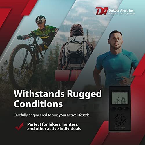 Wireless Driveway Alarm Portable Receiver Pr 4000   Compatible With Dakota Alert 4000 Transmitters | Battery Powered Monitor Comes With Usb Charger & Belt Clip, Driveway Alarms Wireless