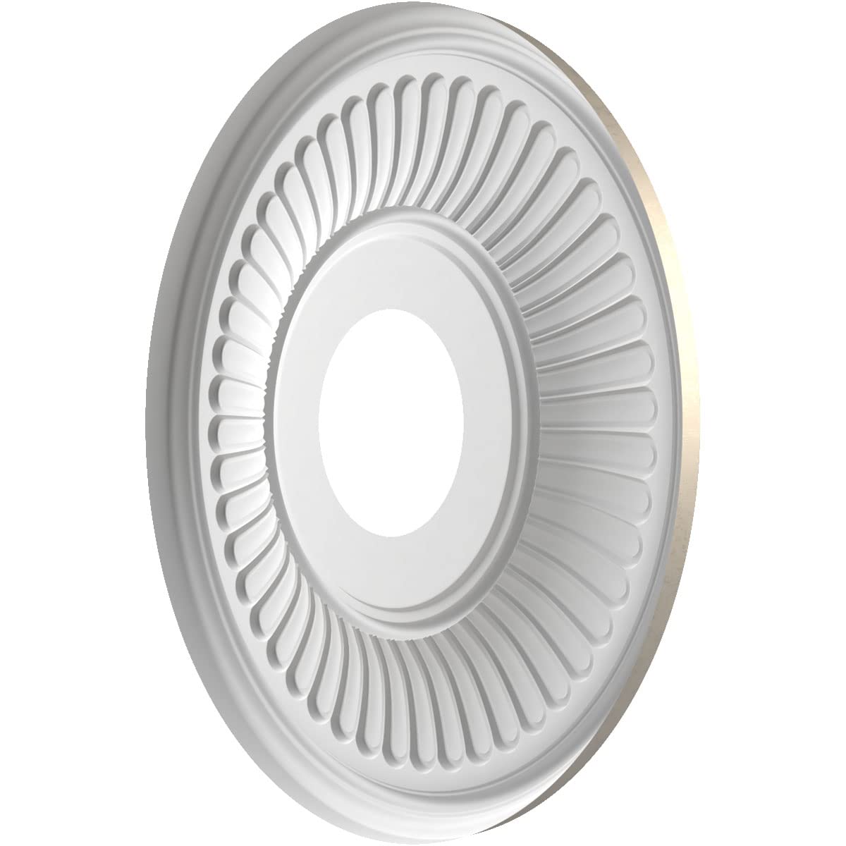 Ekena Millwork Cmp13Becsv Berkshire Thermoformed Pvc Ceiling Medallion (Fits Canopies Up To 5 3/4), 13Od X 3 1/2Id X 3/4P, Metal