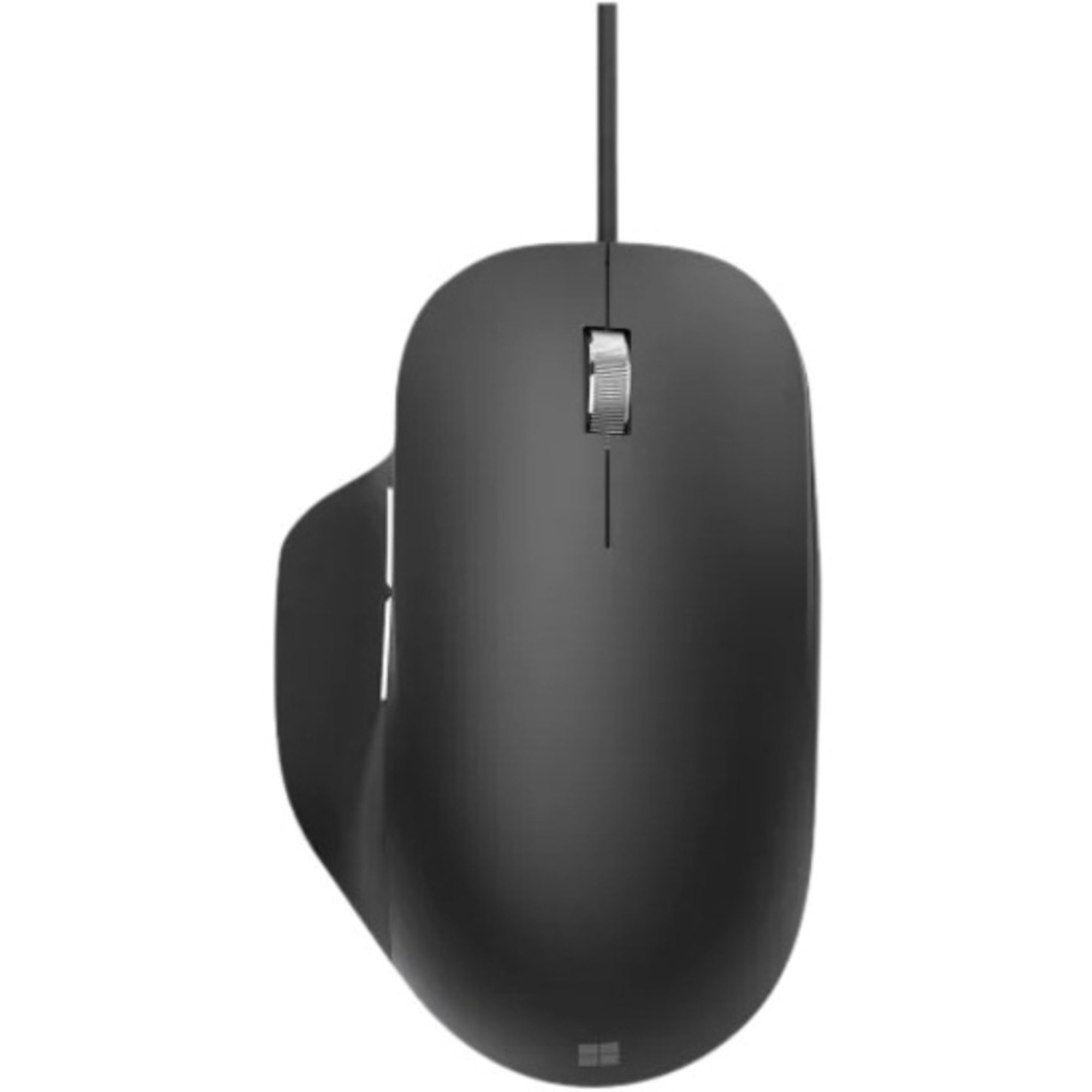 Microsoft Ergonomic Mouse Black   Comfortable Ergonomic Design And Thumb Rest Wired Usb Mouse With 2 Programmable Buttons, Works