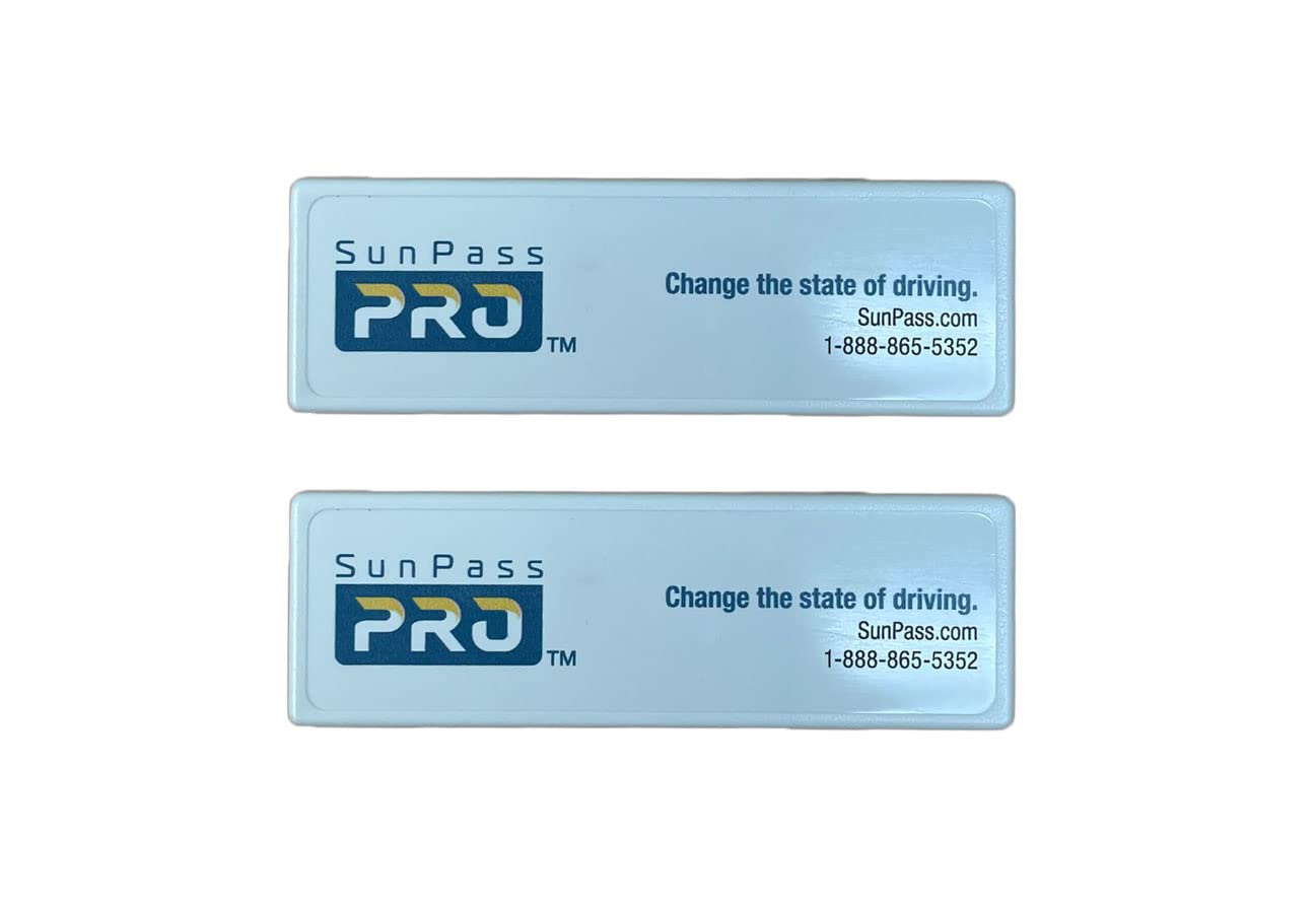 Sunpass Pro Portable Transponders (Pack Of 2) For Toll Roads In Florida, Georgia, North Carolina And 16 Other States: De, Il, In