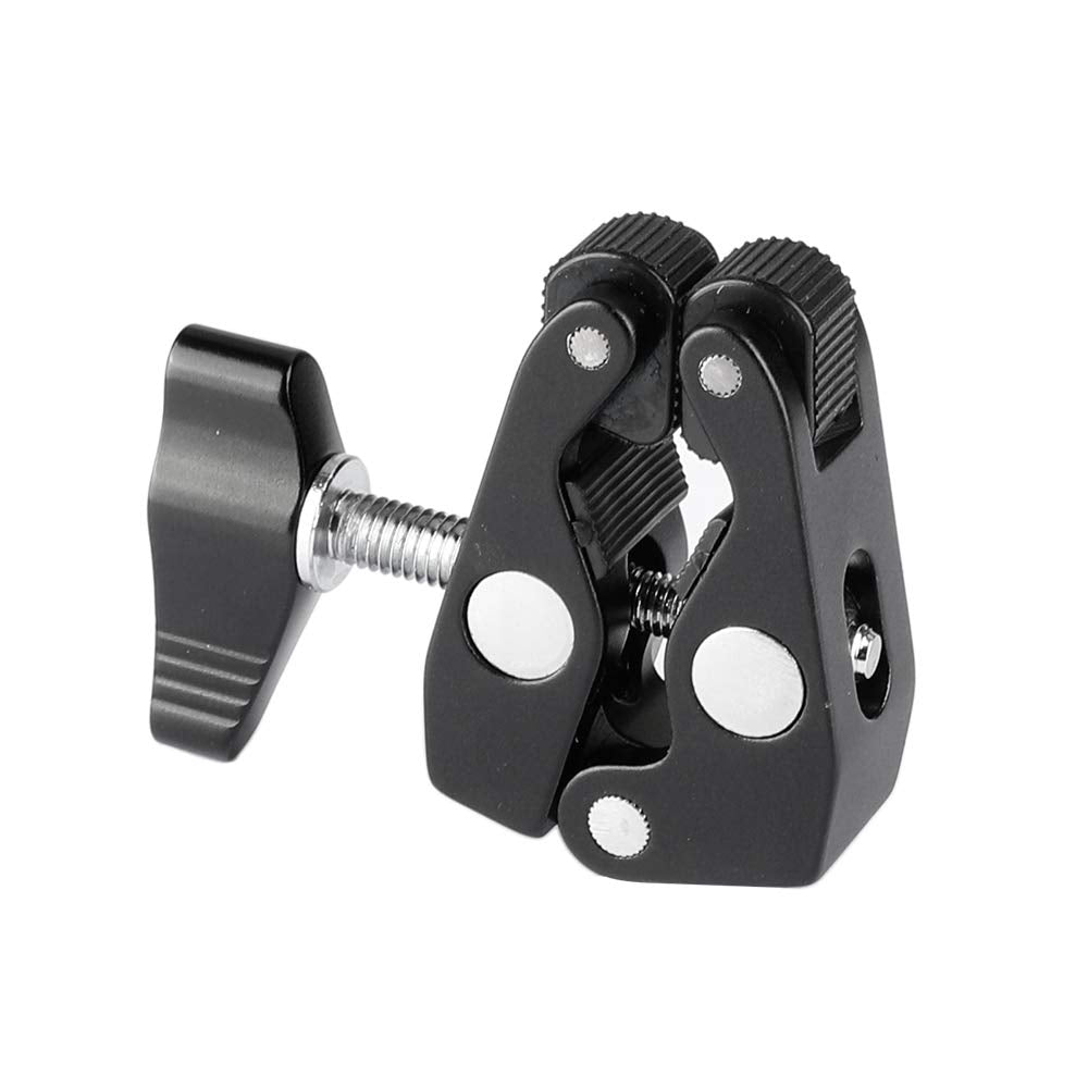 Kayulin Super Crab Clamp With 1/4'' 20 Mounting Points For Photo Studio Kit(2 Piece,Black)