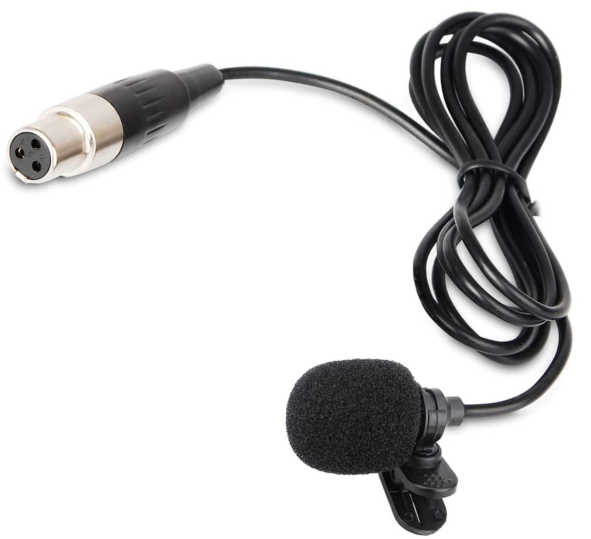 Todlinkoc Lavalier Lapel Microphone With Mini Xlr Jack, Hand Free Clip On Lapel Mic Compatible With Wireless Mic System Uhf Body