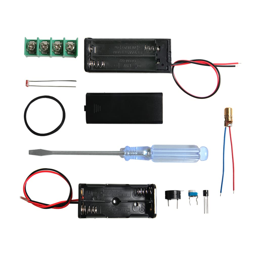 Acxico 1Set Sound/Light Alarm Motion Senser Security Infrared Laser Alarm Switch Diy Kits Black