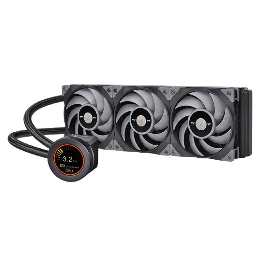 Thermaltake TOUGHLIQUID Ultra 360 AIO Liquid Cooler,AMD(AM5/AM4)/Intel(LGA 1700/1200),2.1 Inch Rotational LCD Display,2500RPM Ra