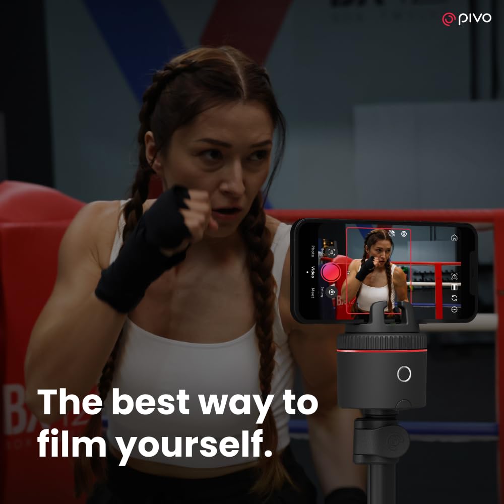 Pivo Pod Classic Auto Face Tracking Phone Holder, 360 Rotation, Content Creator Essentials For Fitness Tracker With Remote Contr