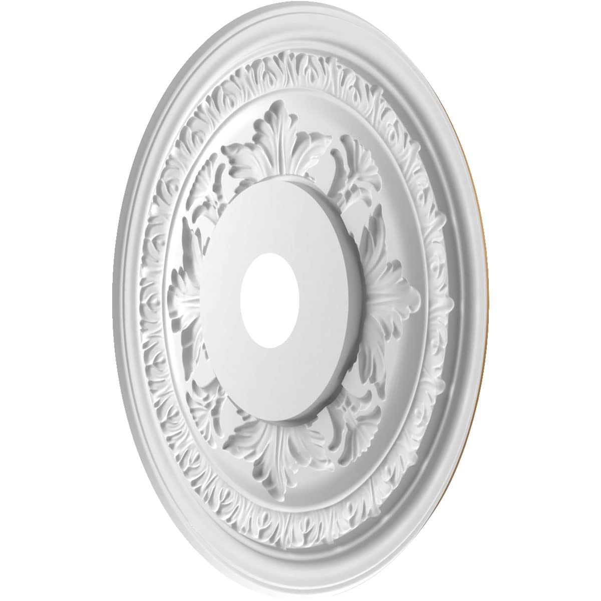 Ekena Millwork Cmp22Babgl Baltimore Thermoformed Pvc Ceiling Medallion (Fits Canopies Up To 7 3/4), 22Od X 3 1/2Id X 1P, Bright