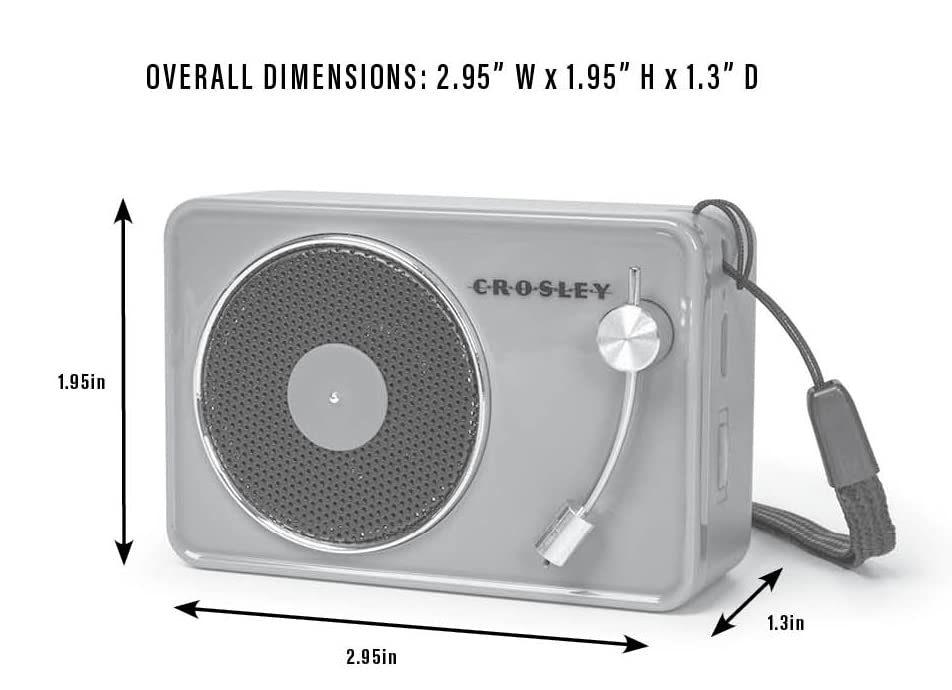 Crosley Cr3029A-Wh Portable Mini Turntable Bluetooth Speaker, White