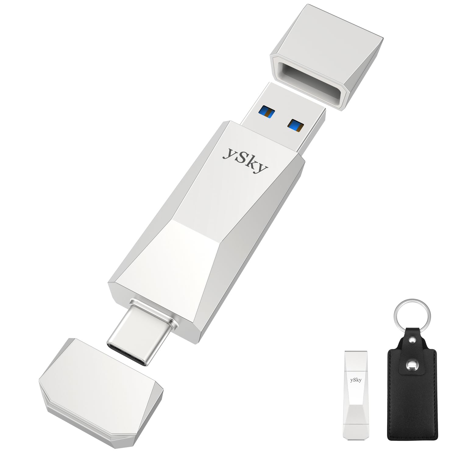 Ysky 512Gb Usb 3.2 Solid State Flash Drive,500Mb/S High Speed Usb C+ Usb A 3.2 Gen2 Usb Thumb Drive, Ssd Memory Photo Stick For
