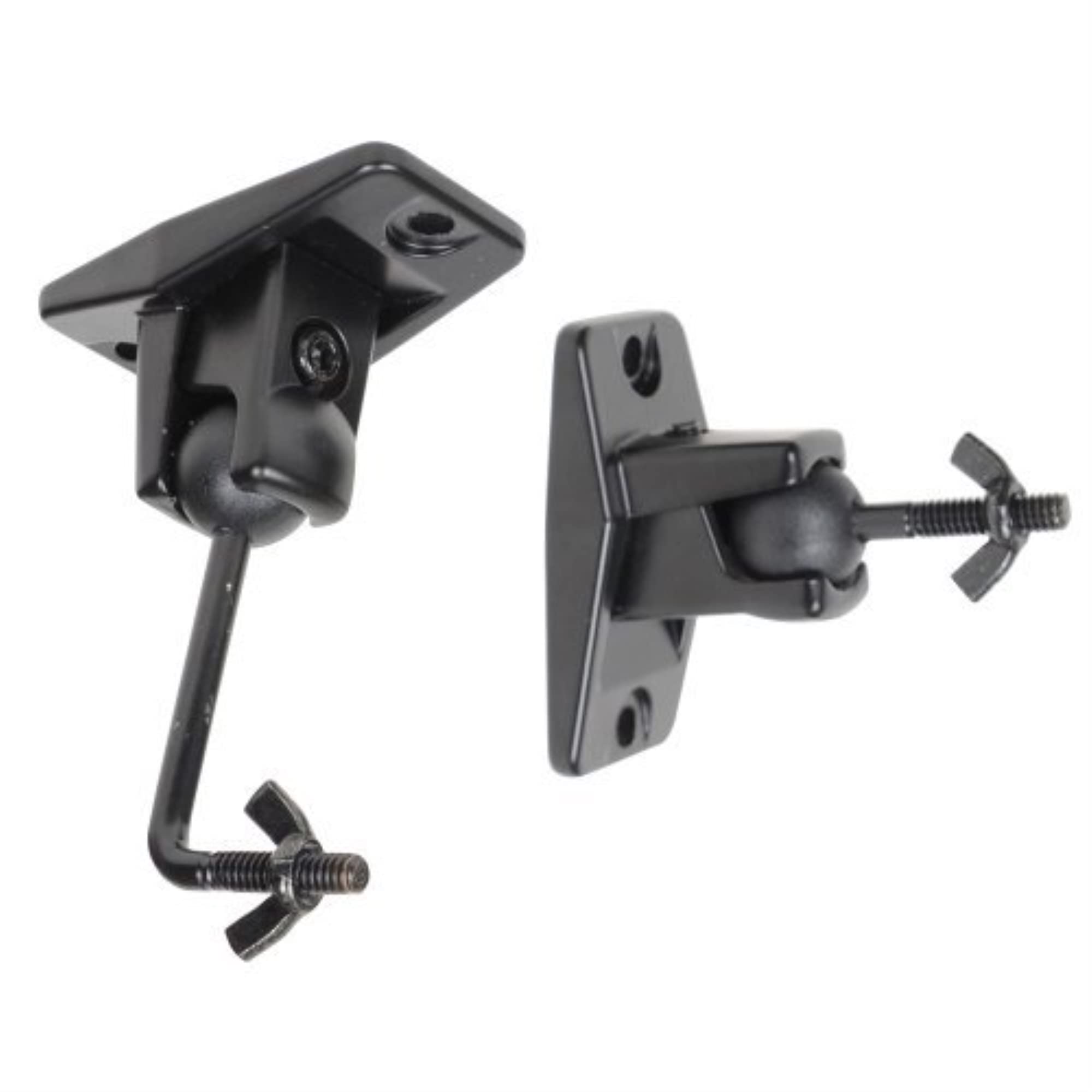 VideoSecu Speaker Wall Ceiling Mount Bracket One Pair for Universal Satellite  fits Keyhole and Thread Hole with 1/4 20 Threads  4mm and 5mm Black 1ST-New