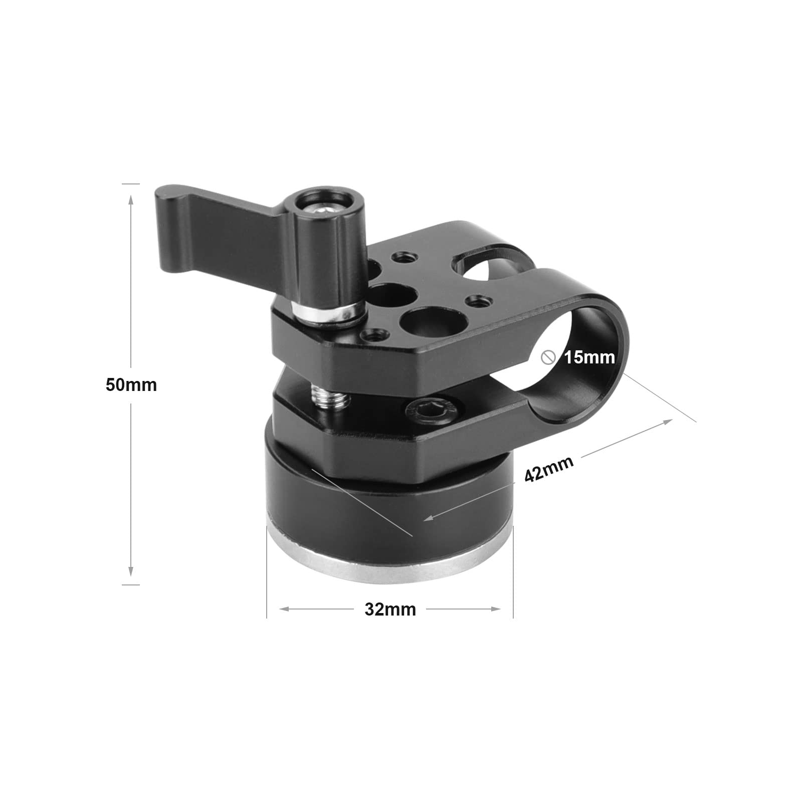 Szrig Single 15Mm Rod Clamp With Rosette Quick Lock And Release For Photo Studio