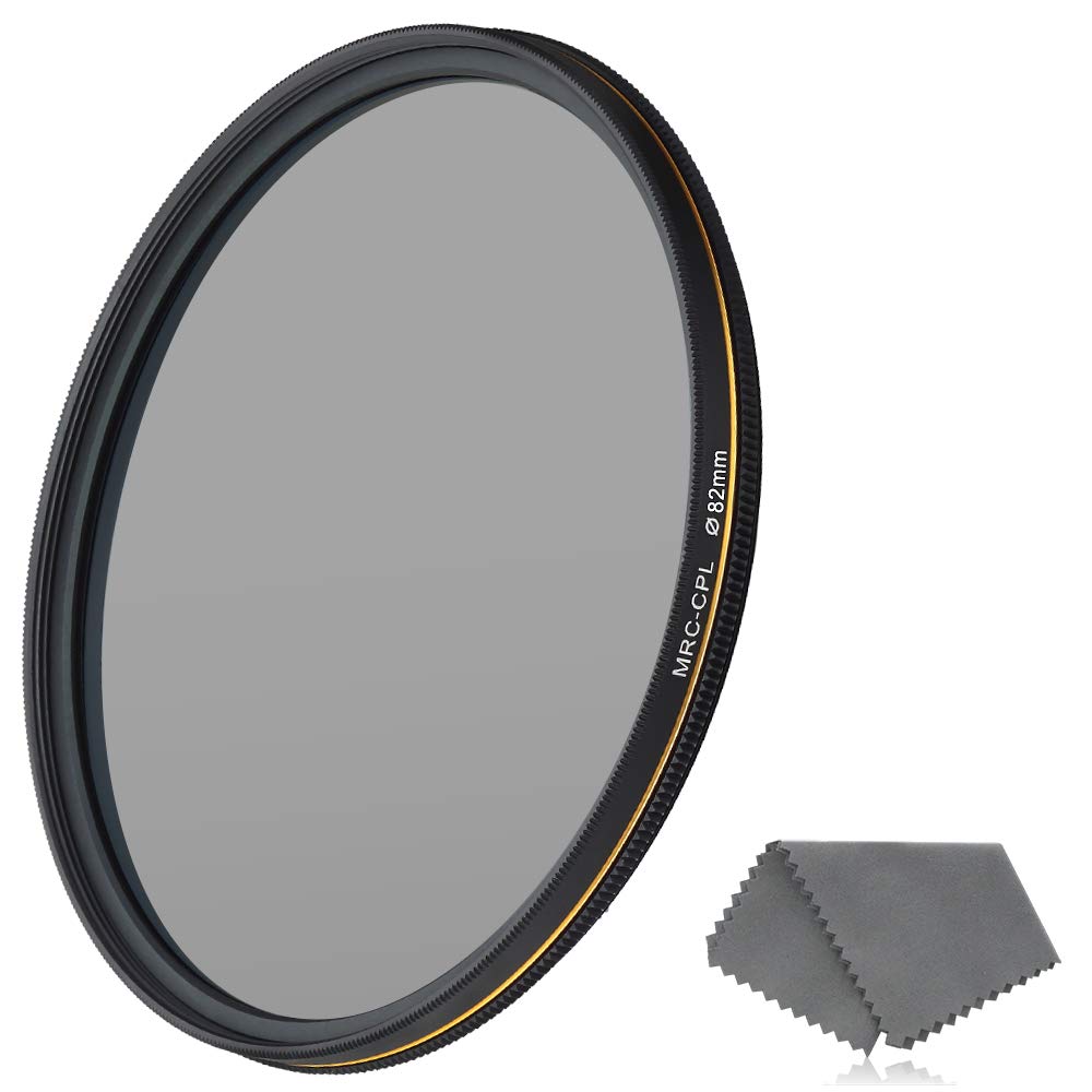 Lenskins 82Mm Cpl Circular Polarizing Filter, 30 Layer Multi Resistant Nano Coated Polarizer Filter With Hd Optics Glass, Ultra