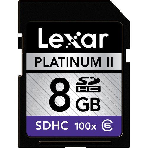 Lexar Platinum II 8 GB 100x SD/SDHC Flash Memory Card LSD8GBBSBNA100