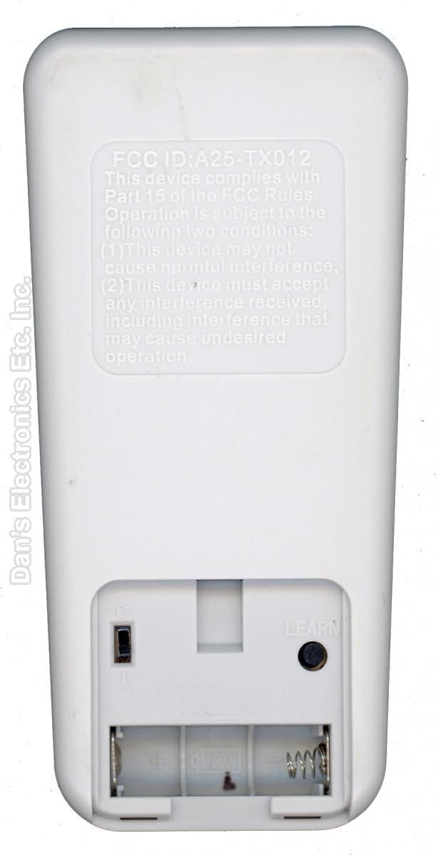 Anderic Rrtx012 For Harbor Breeze A25 Tx012 A25 Tx025 Ceiling Fan Remote Control