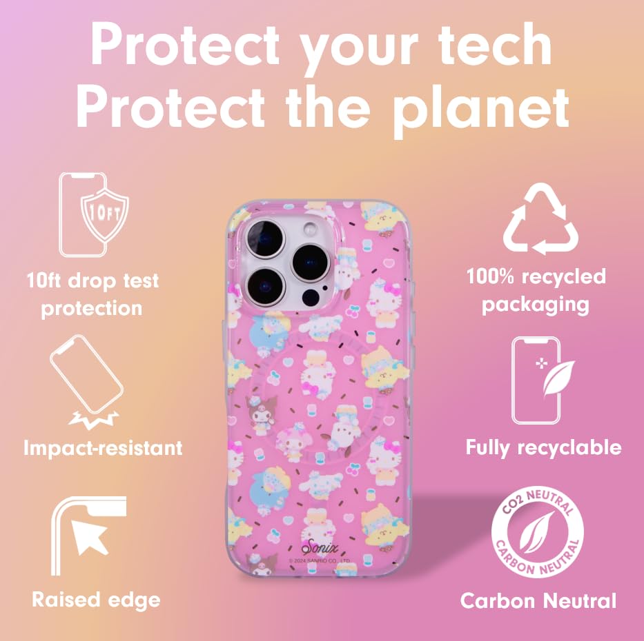 Sonix X Sanrio Case For Iphone 16 Pro Max | Compatible With Magsafe | 10Ft Drop Tested | Hello Kitty And Friends Ice Cream
