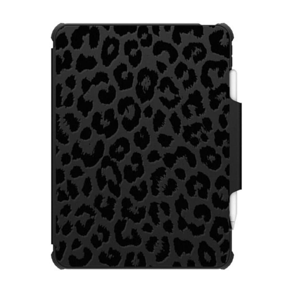 Casetify Impact Folio Case For Ipad Pro 12.9'' (3Rd/4Th/5Th/6Th Gen)   Transparent Black Leopard Print   Clear Black
