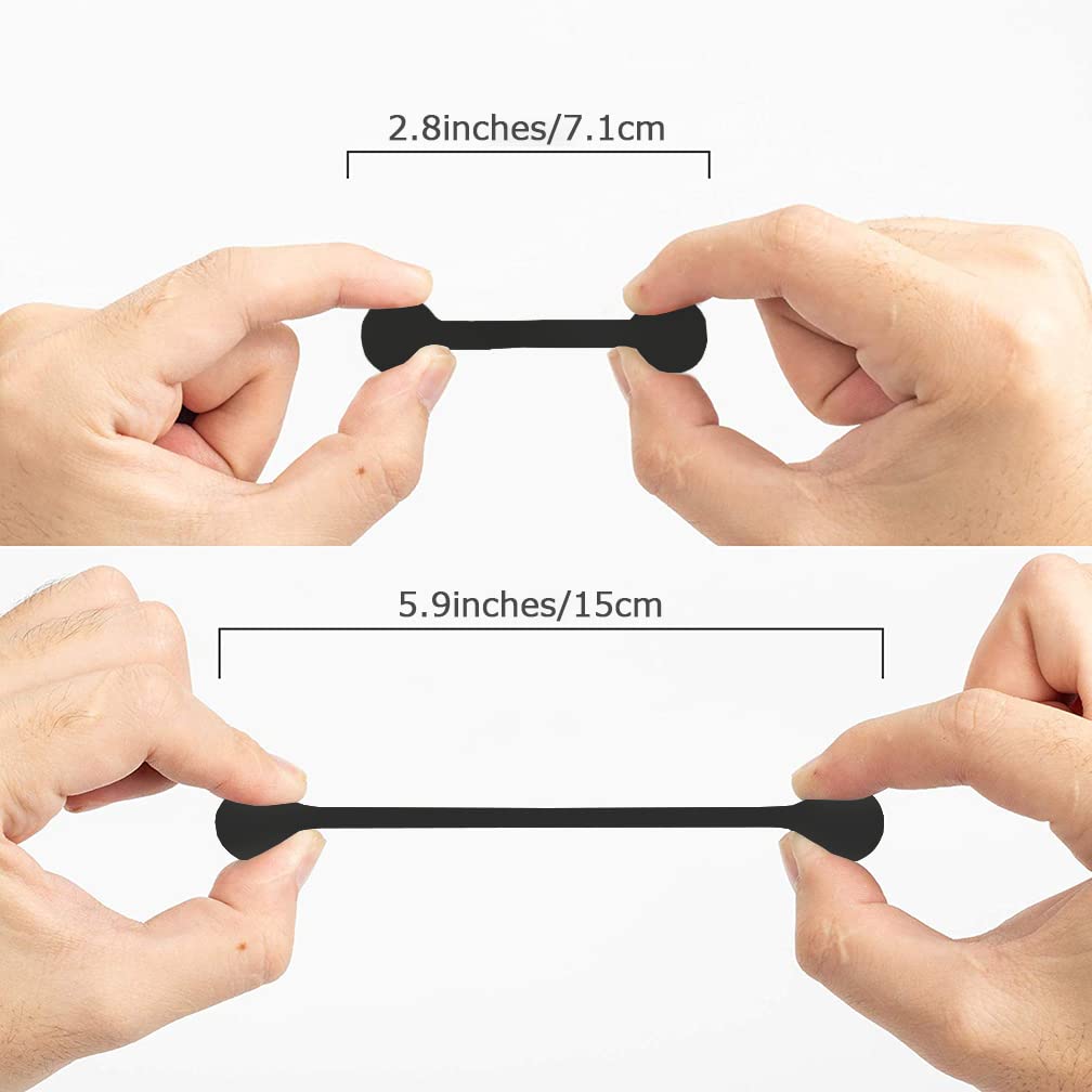 Viaky 6 Pcs Black Magnetic Cable Clips Organizer Earbuds Cords Winder Bookmark Whiteboard Noticeboard Fridge Straps Usb Manager