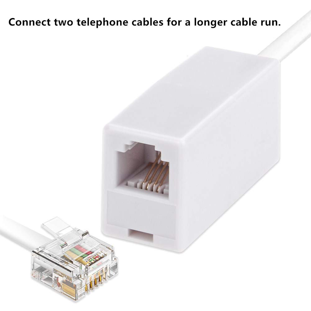 Computer/phone Coupler Rj11 Coupler, 5 Pack Telephone Phone Line Connector Coupler Rj11 6P4C ...