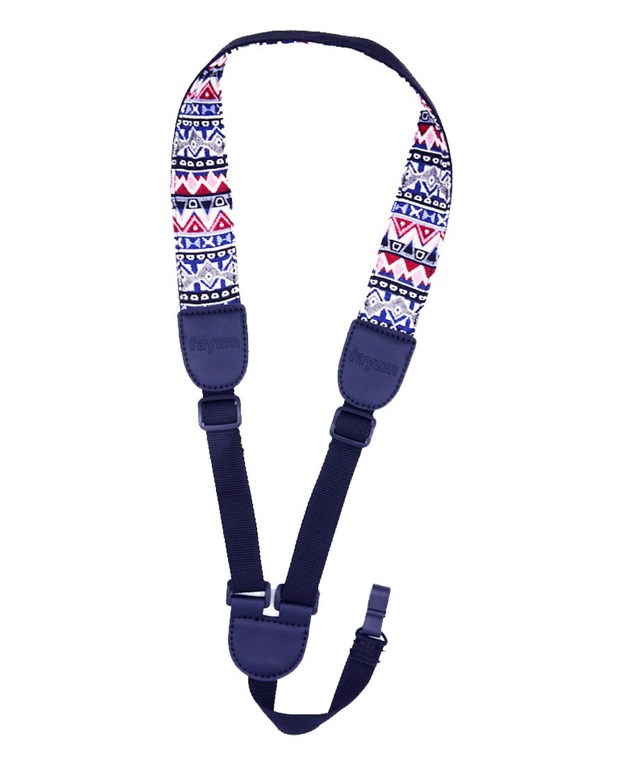 Rayzm Clip On Ukulele Strap, Bohemian Style Knitting Ukulele Belt, Adjustable Cotton Neck Sling Strap For Ukulele, Button Free C