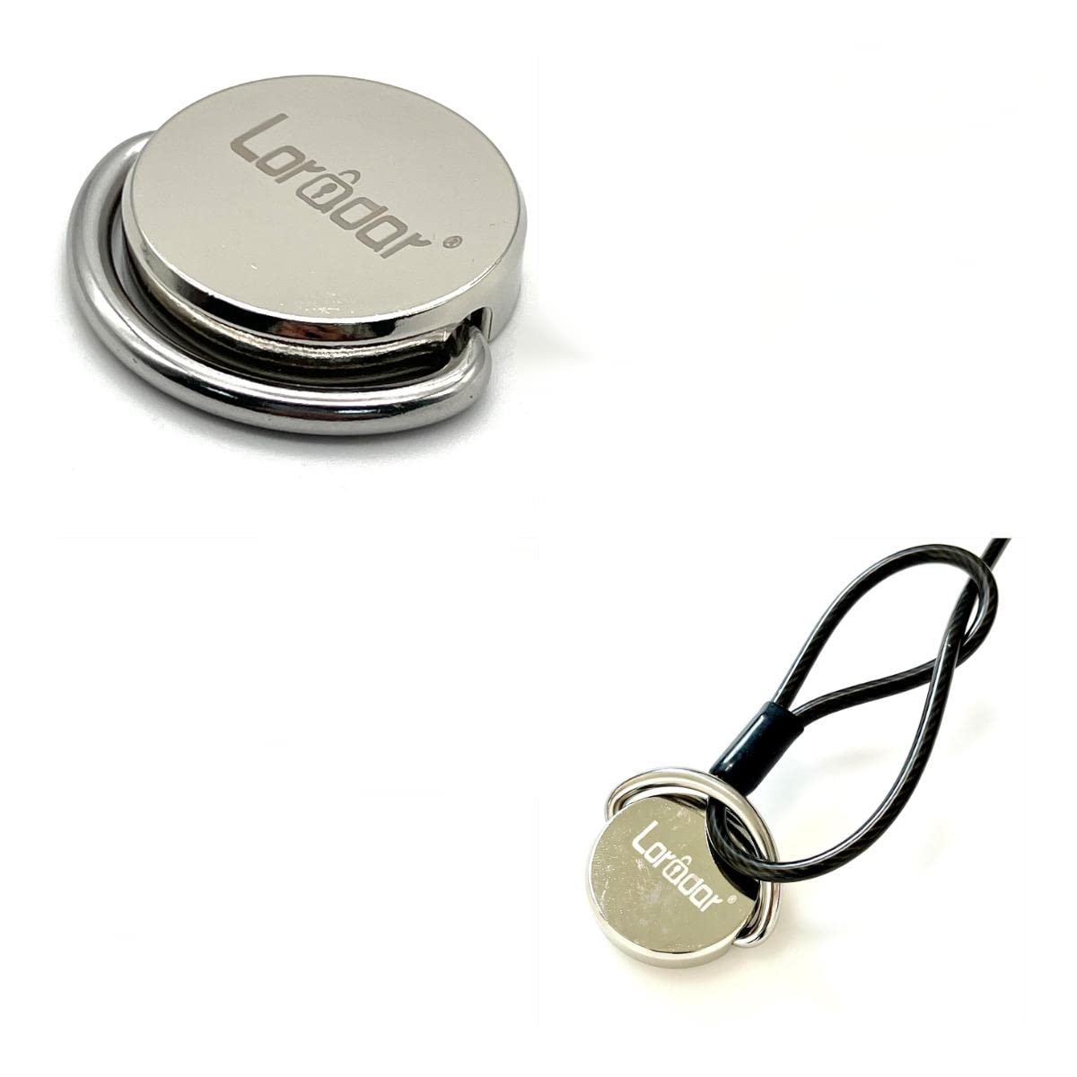 Loradar Stainless Steel Security Anchor Base Plate,Desk Mount Anchor For Laptop Cable Locks (1 Pack)