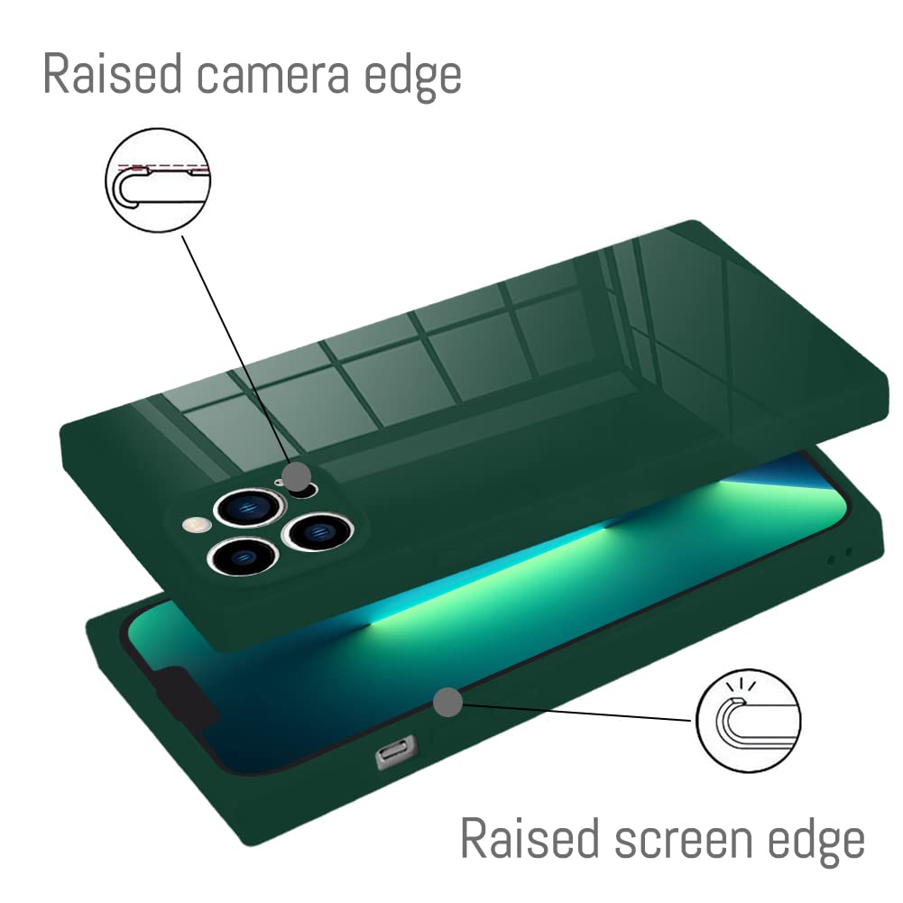 Lsl For Iphone 14 Pro Case Square Green Soft Tpu Bumper Anti Drop Anti Scratch Shock Absorption Protective Wireless Slim Cover C