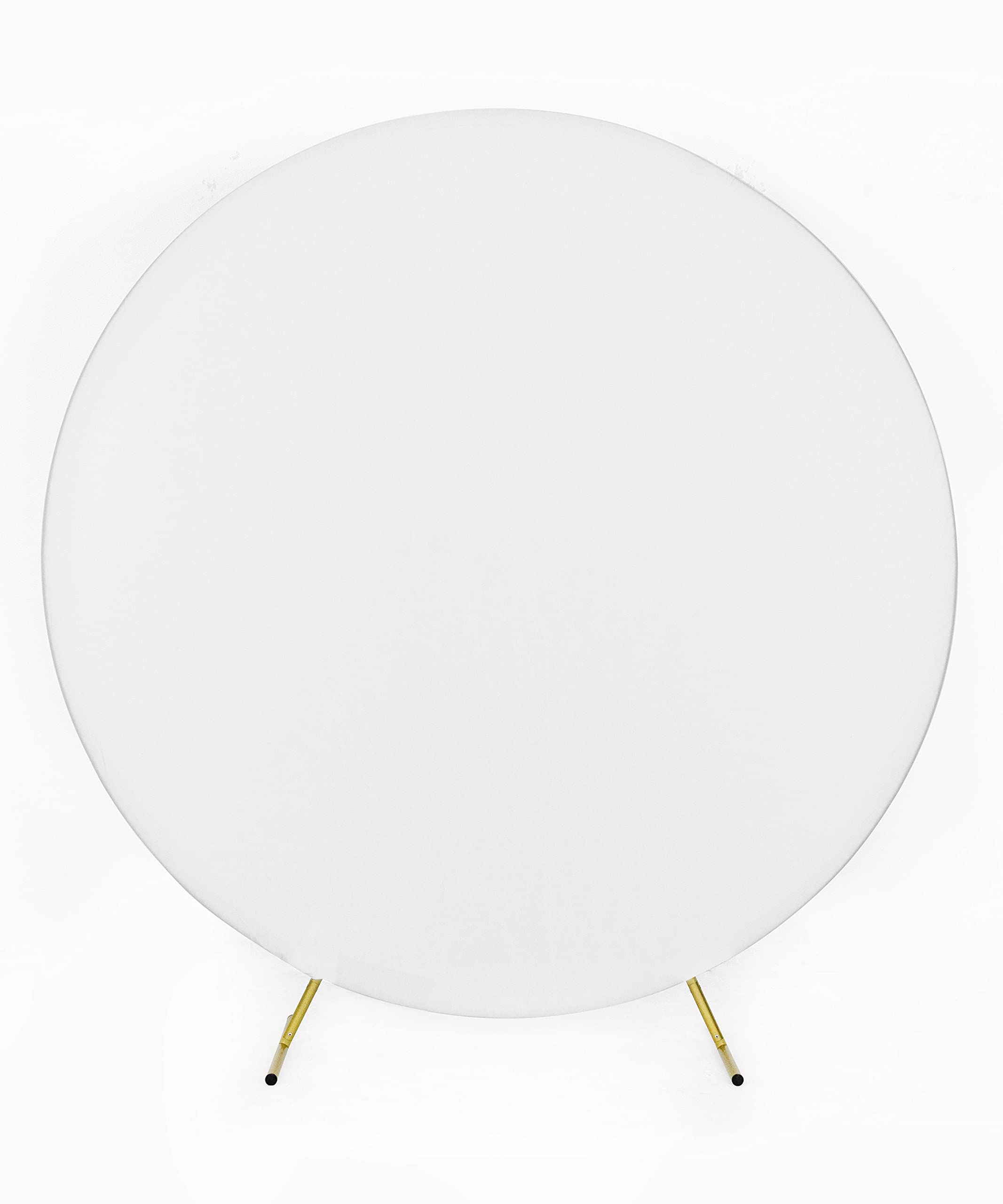 Harfirbe 6.5 Ft Round Backdrop Cover White Round Backdrop Baby Shower Background Birthday Party Decoration