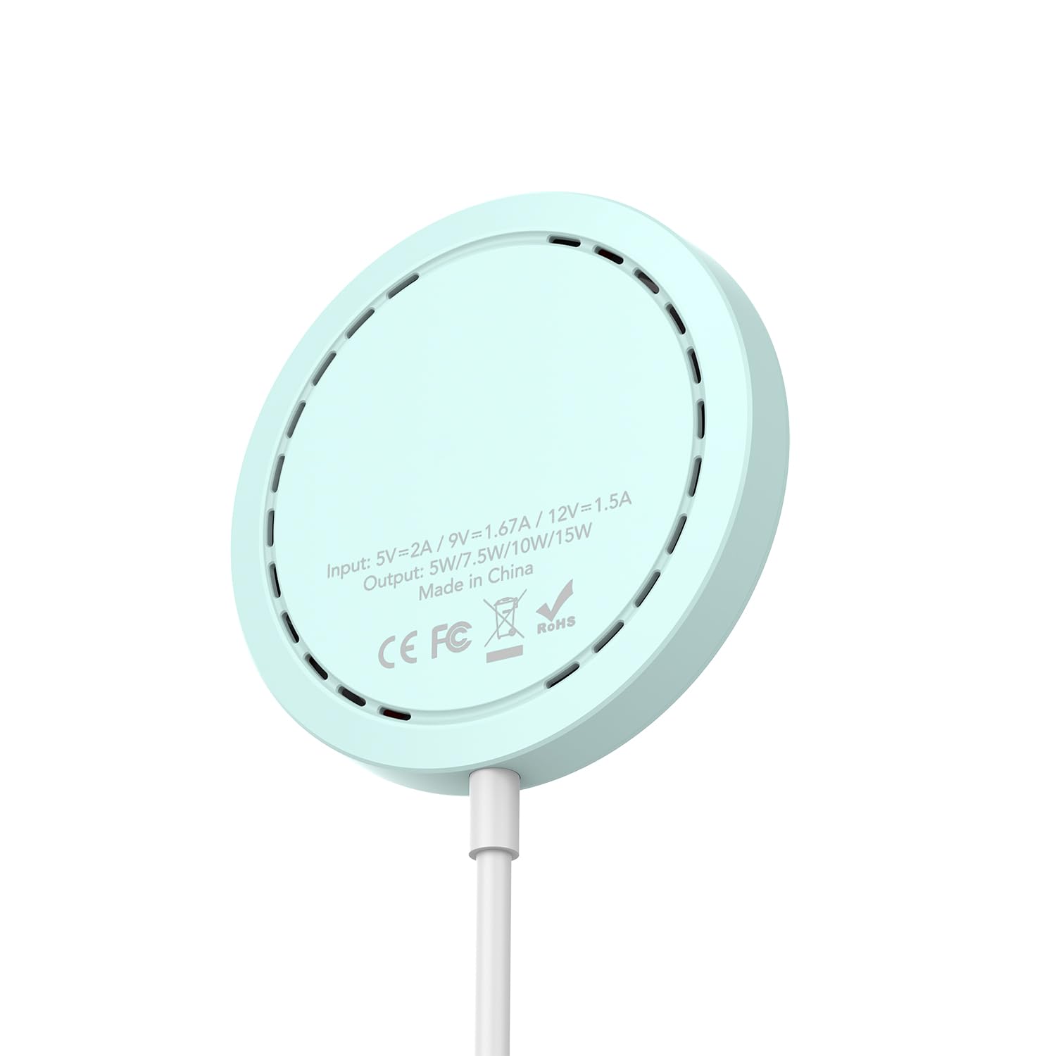 Pinruige Wireless Charger, 15W Max Fast Magnetic Wireless Charging Pad Compatible With Iphone 15/14/13/12 With Usb A Converter G