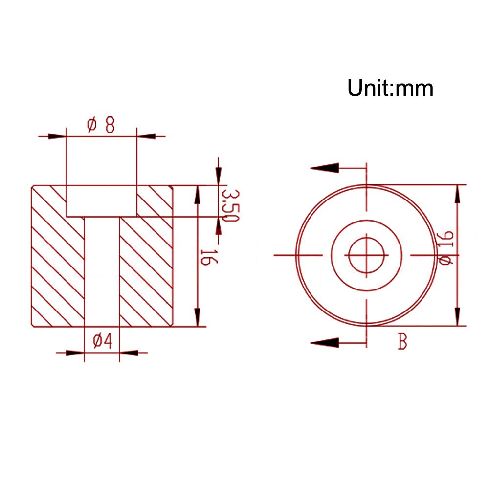 Befenybay 4Pcs Heatbed Silicone Leveling Column And Stable Hot Bed Tool Heat Resistant Silicone Buffer For 3D Printer (4Pcs Heig