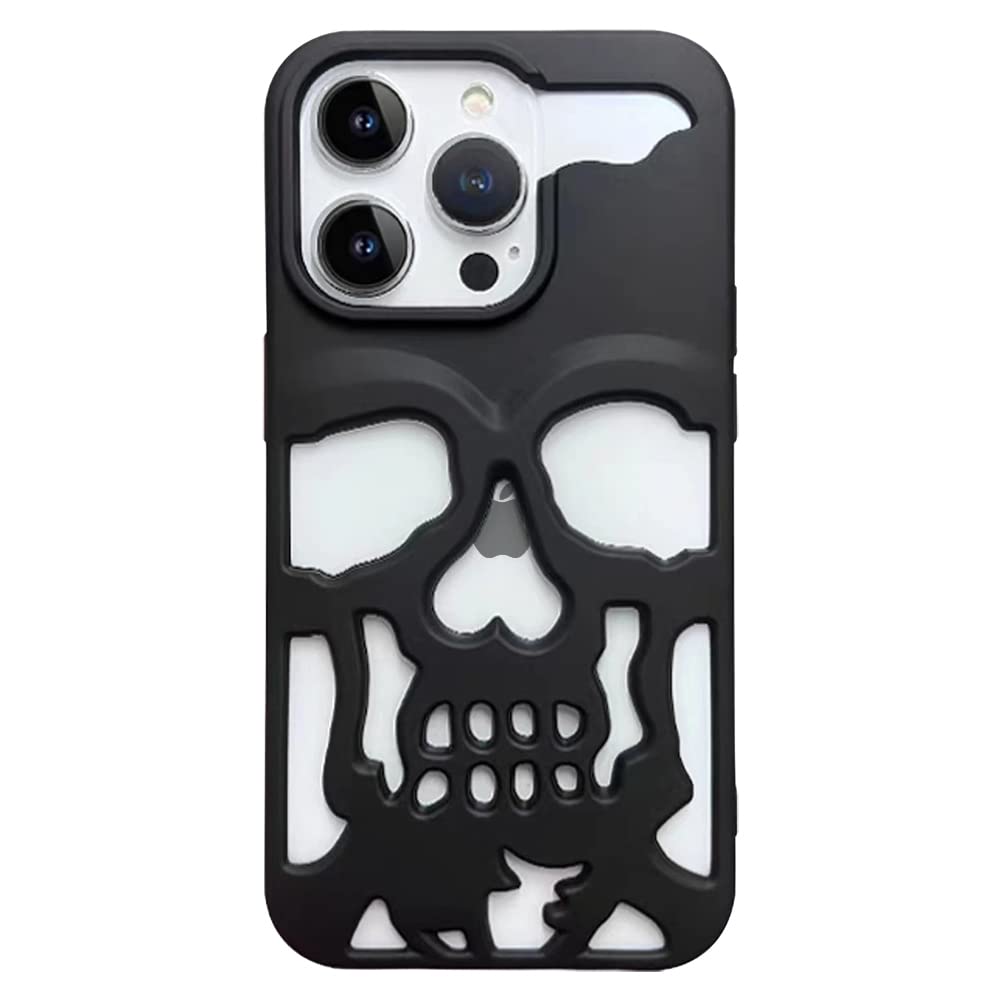 Imogacla 2023 Skull Halloween Phone Case   Chrome Hearts Iphone 15 Plus Case, Skeleton Cool Gothic Designer For Iphone 15 Plus P