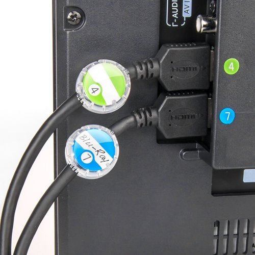 Dotz Home Entertainment Cord Identifier Kit For Cord And Cable Management (Dci131Hek-C)