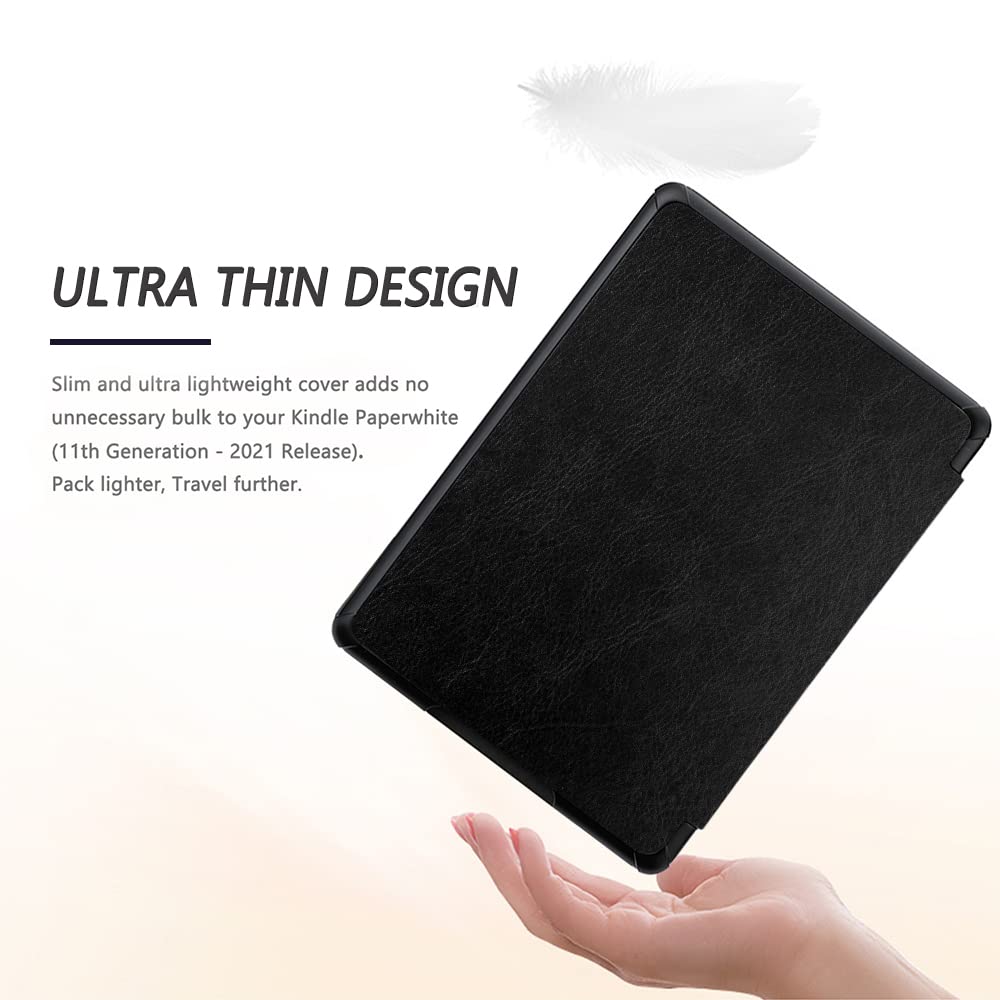 Scsvpn Case For 6.8'' Kindle Paperwhite (11Th Generation 2021) And Kindle Paperwhite Signature Edition, Slim Pu Leather Shell Co
