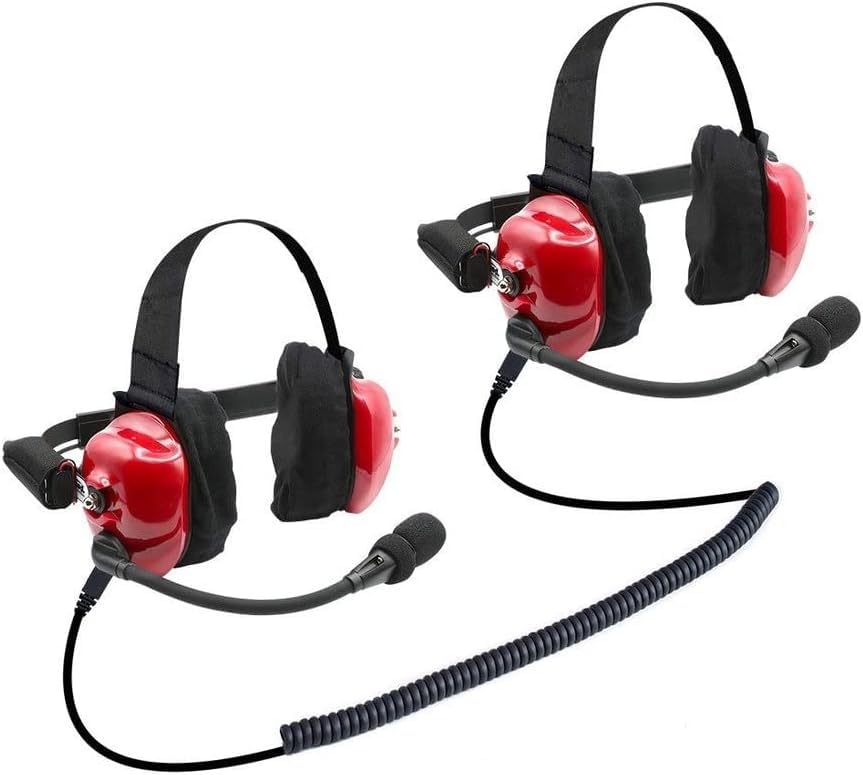 Rugged Pair Of Nascar Linkable Behind The Head Headsets For Race Fan Racing Radios Electronics Communications Connects To Scanne