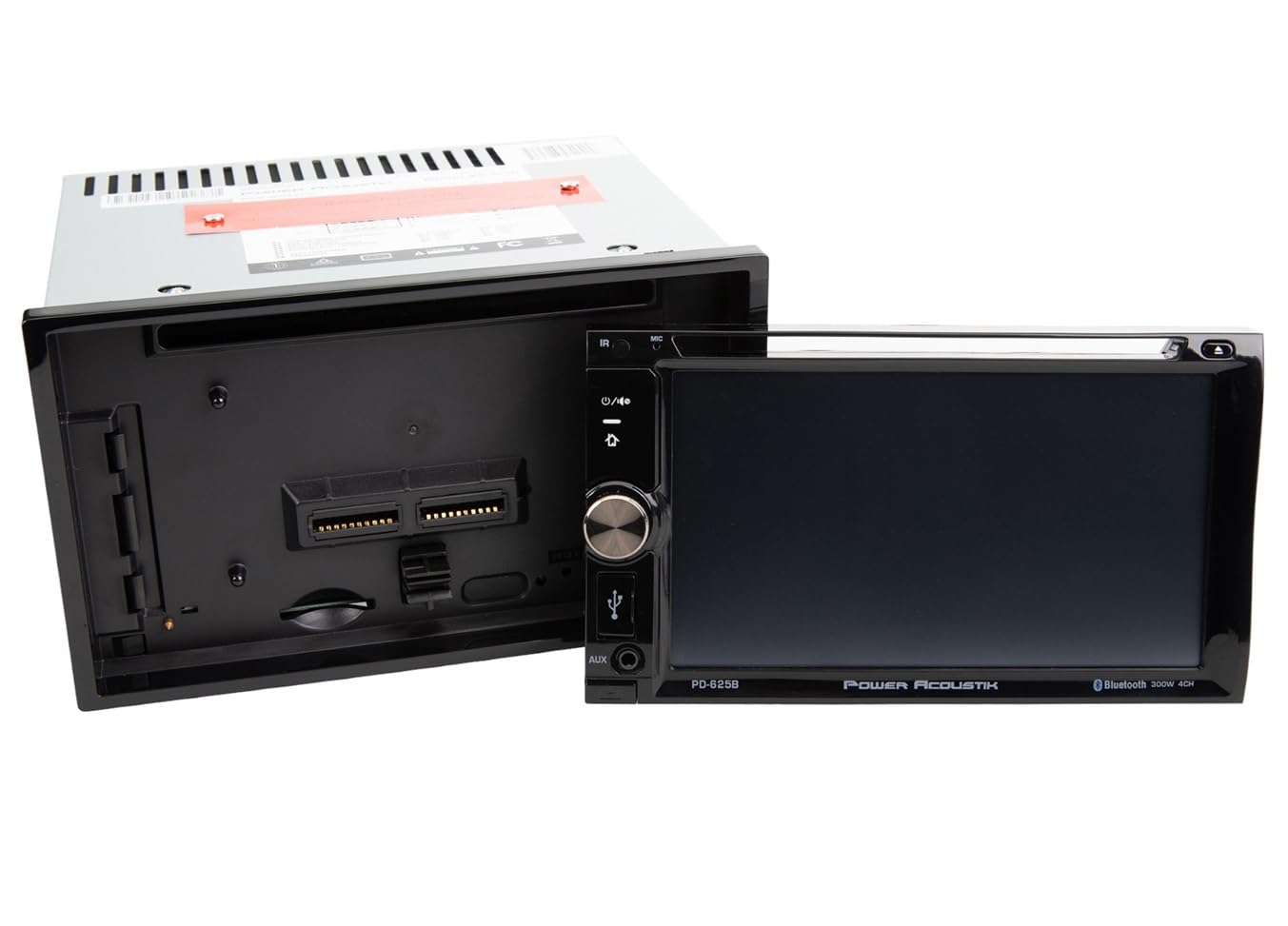 Power Acoustik 6.2'' Double Din Receiver With Bluetooth & Detachable Faceplate W/Padded Carry Case