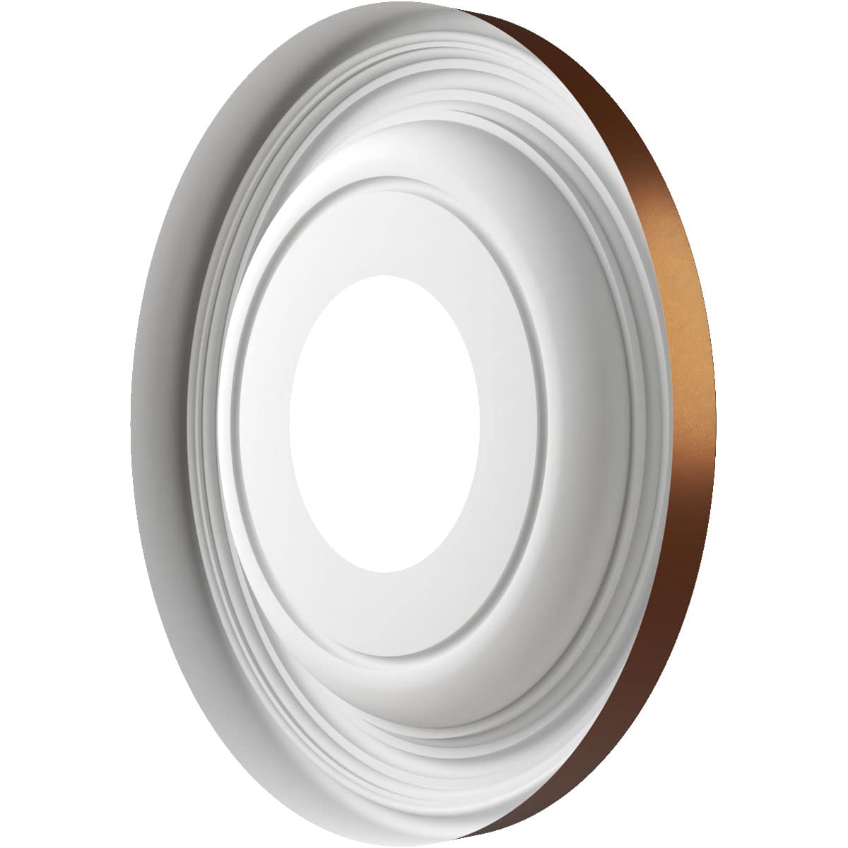 Ekena Millwork 10''Od X 3 1/2''Id X 1 1/8''P Traditional Thermoformed Pvc Ceiling Medallion (Fits Canopies Up To 5 1/2''), Metal