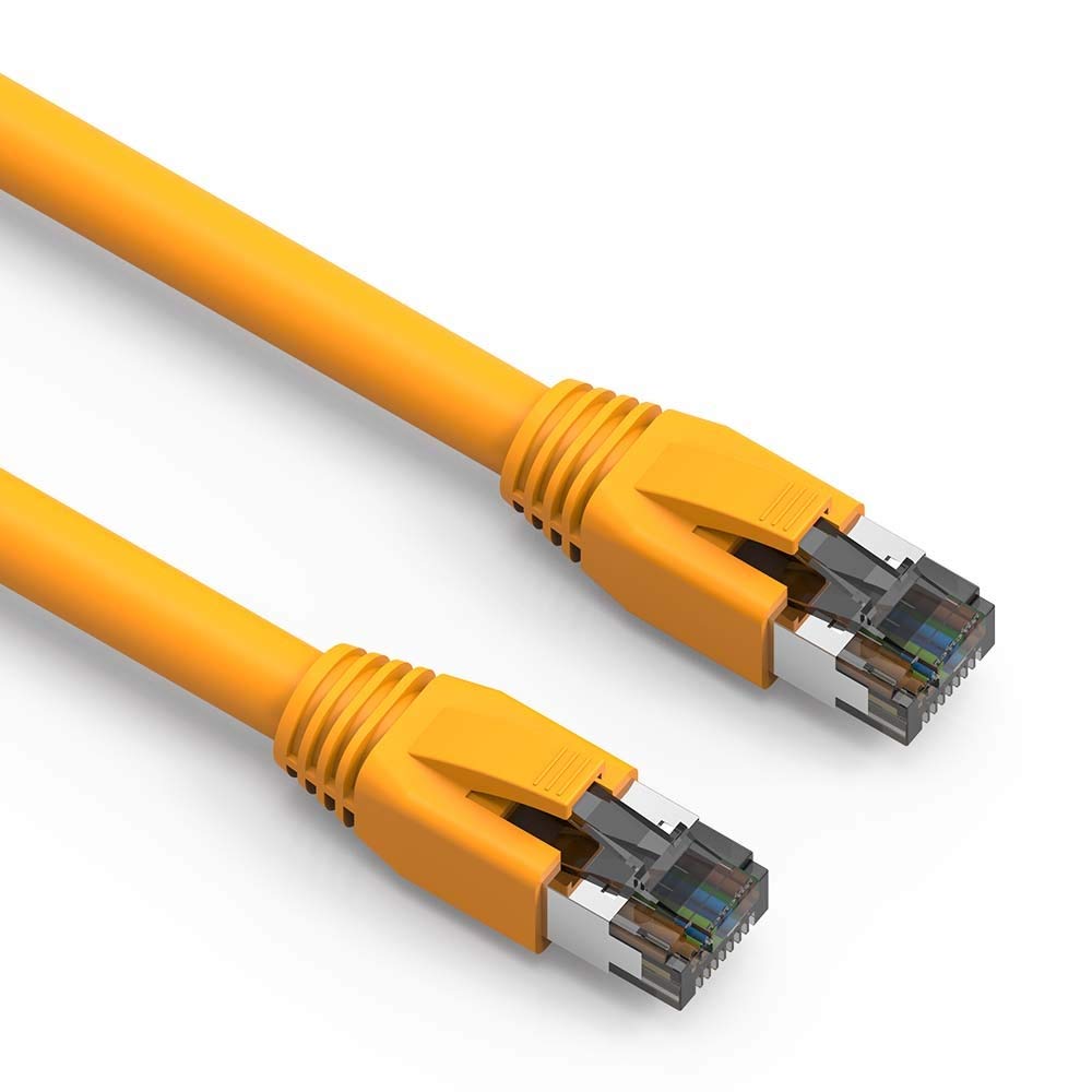 Accl 2Ft Cat.8 S/Ftp Ethernet Network Cable Yellow 24Awg, 10 Pack