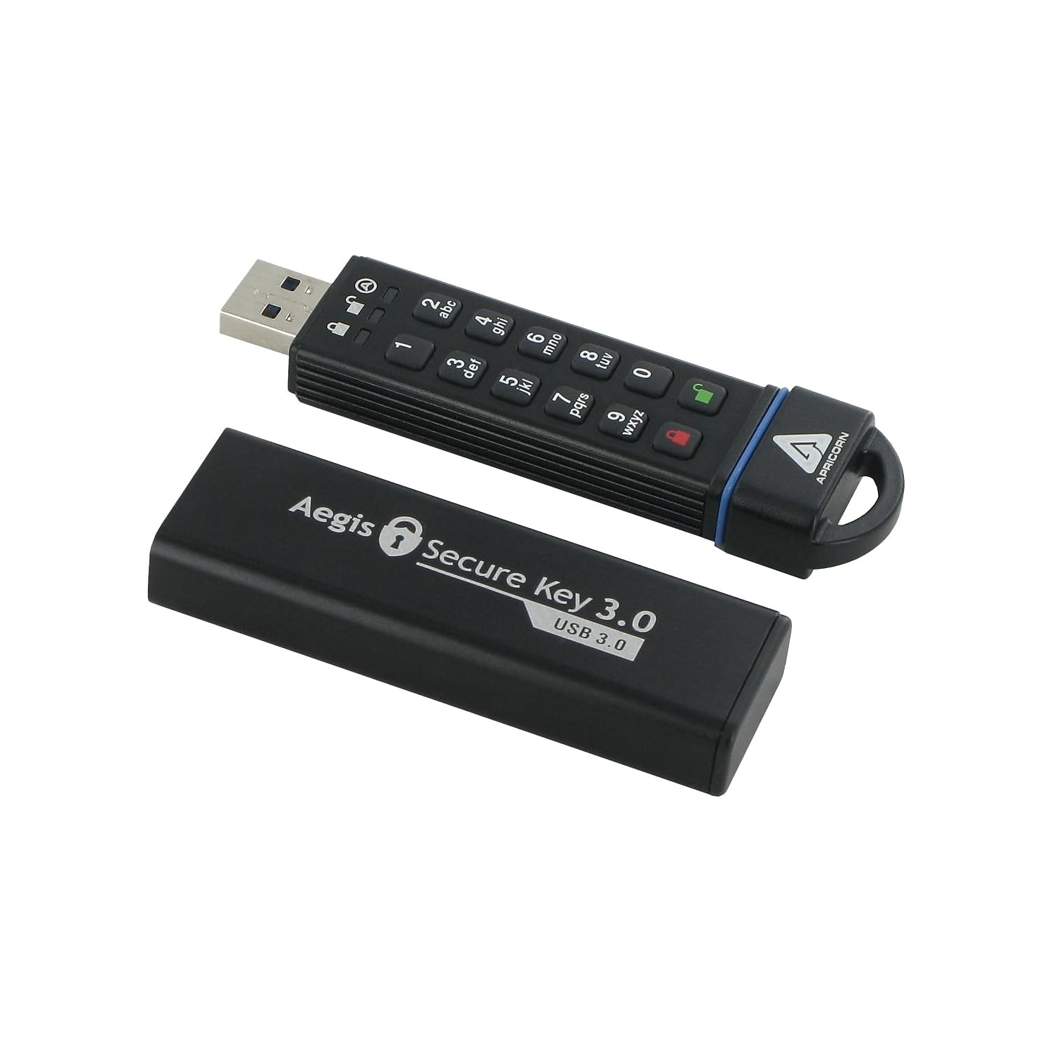 Apricorn 30Gb Aegis Secure Key Fips 140 2 Level 3 Validated 256 Bit Encryption Usb 3.0 Flash Drive (Ask3 30Gb)